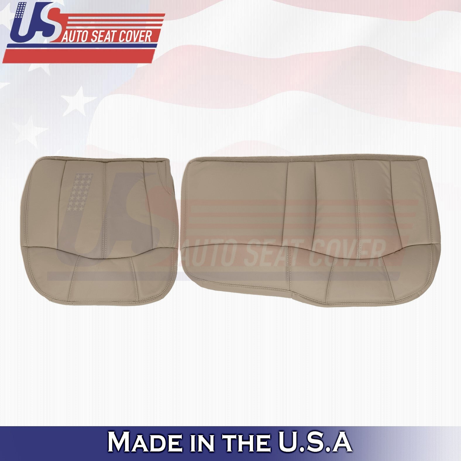 1999 to 2002 For Chevy Tahoe Rear Driver& Passenger Bottoms Leather Covers Tan