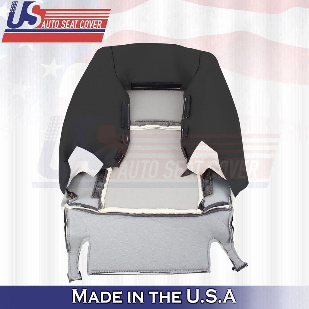2004 to 2007 For Toyota Highlander Passenger Top & Bottom Leather Cover Black