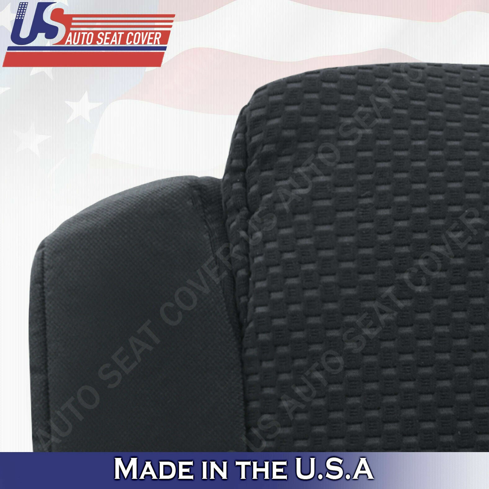 Front Driver & Passenger Black Cloth Seat Covers Fits 2007 to 2012 Toyota Tundra