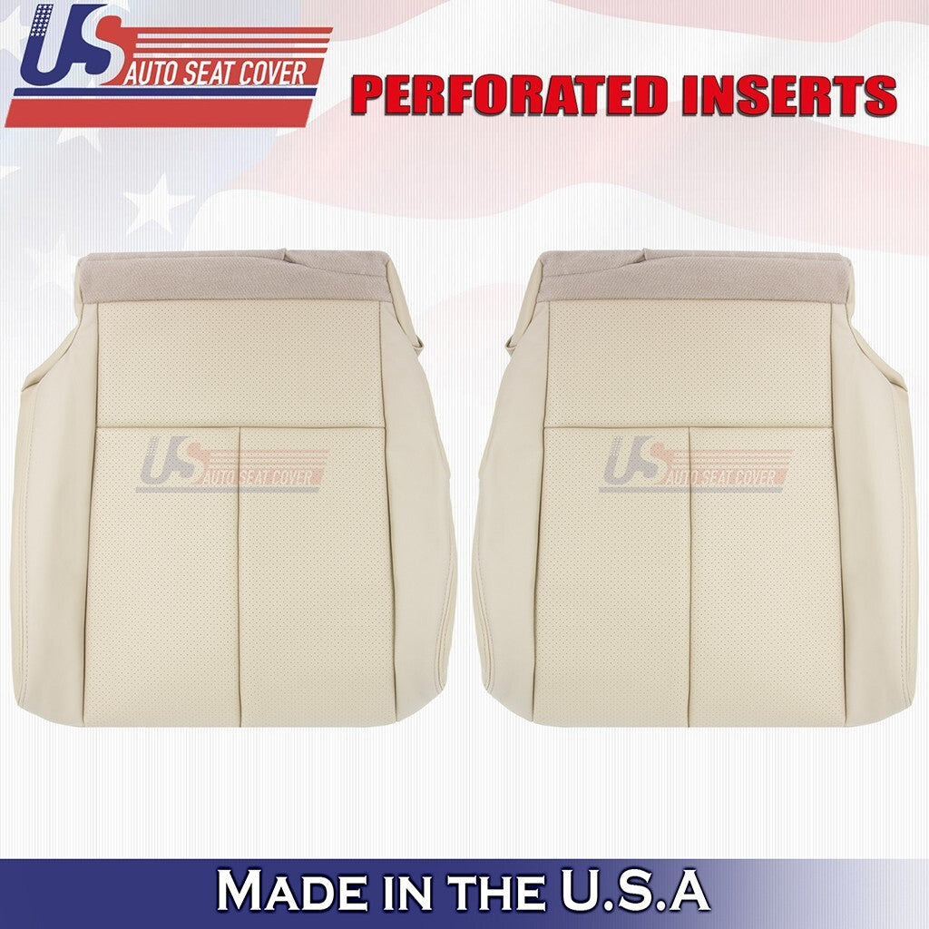 2015 to 2023 For Nissan Murano Driver & Passenger Bottoms Leather Seat Cover Tan