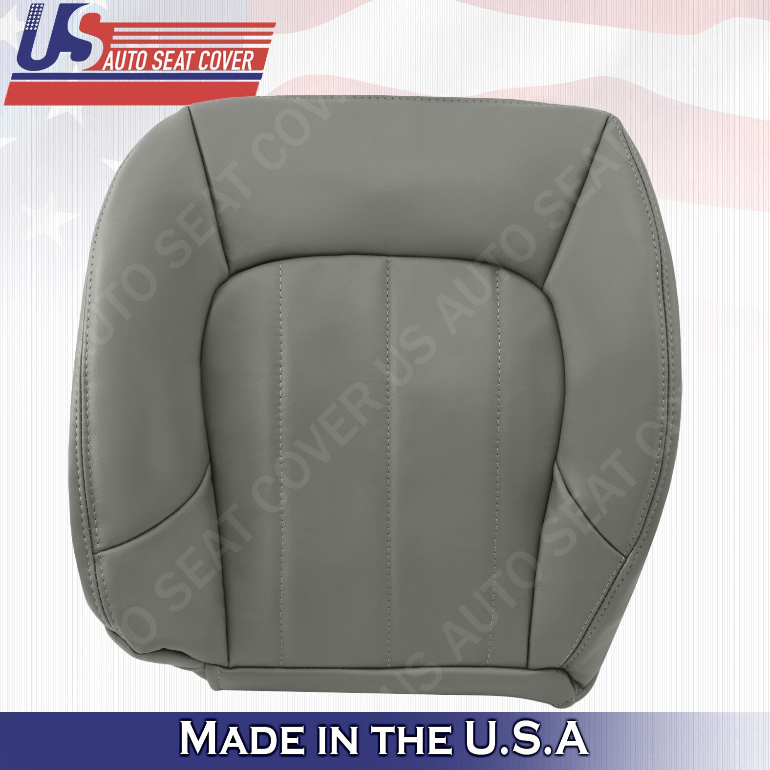 2002 to 2009 GMC ENVOY SLT XL DRIVER & PASSENGER BOTTOM LEATHER SEAT COVERS GRAY