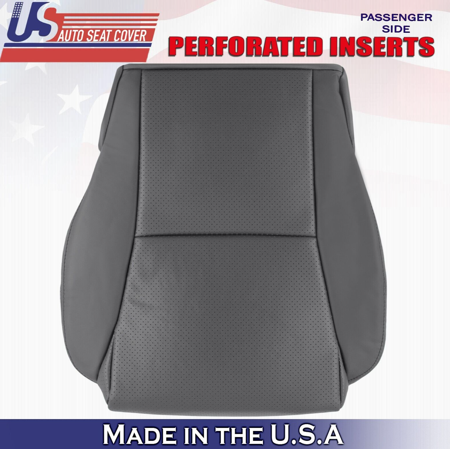 2008 For Toyota Solara Convertible Passenger Side Bottom Leather Seat Cover Gray