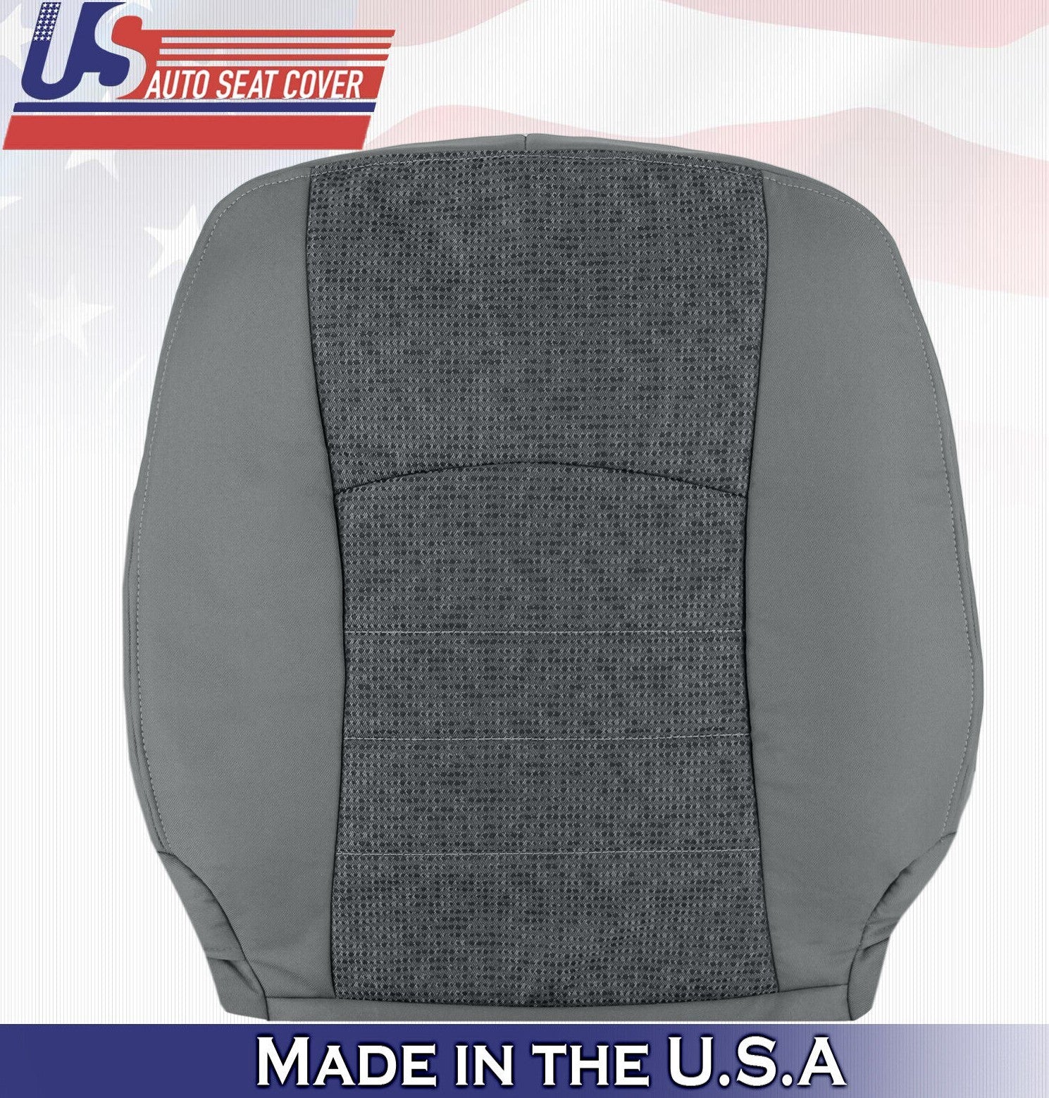 2018 For Dodge Ram 1500 2500 SLT Passenger Top & Bottom Cloth Seat Covers Gray