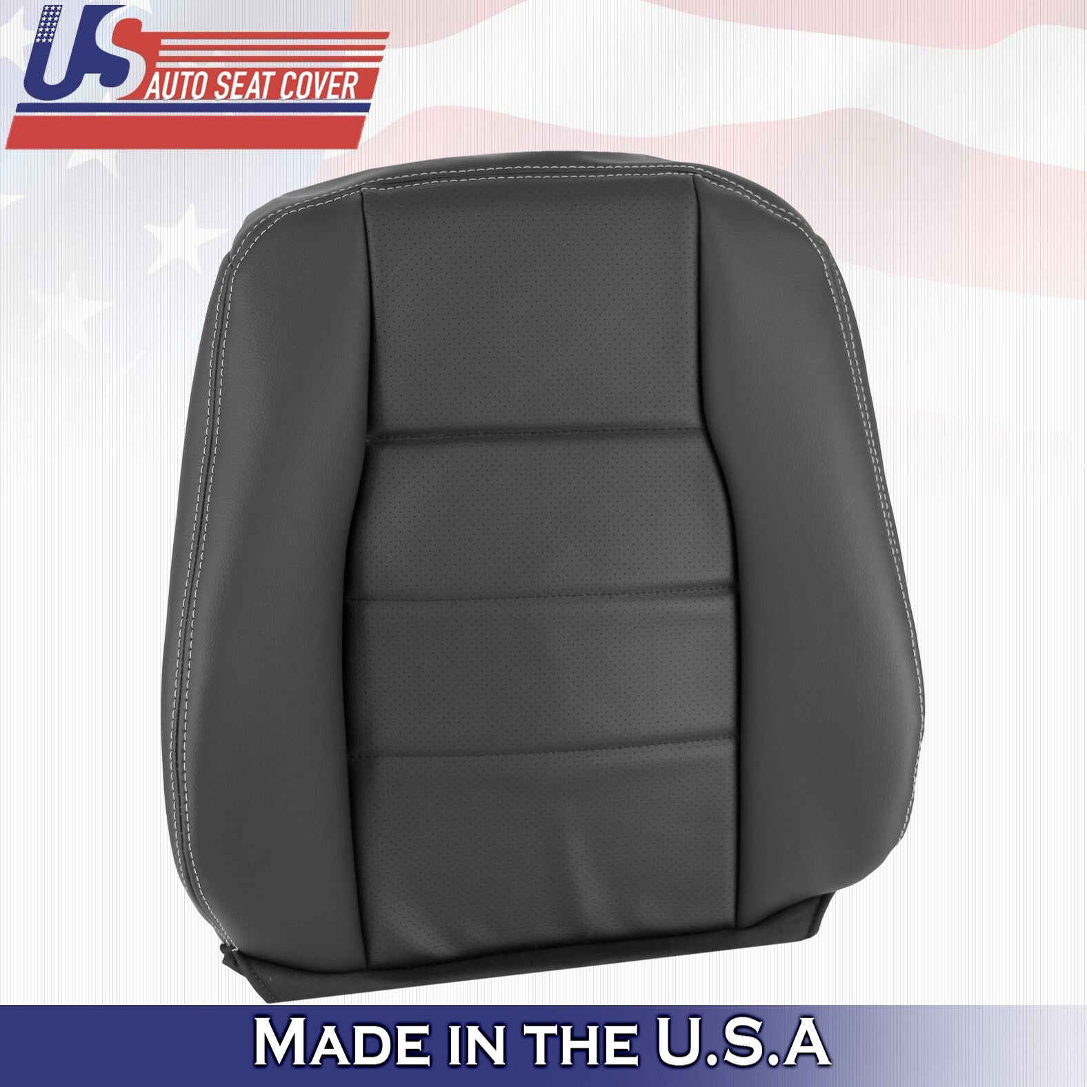 2010-2014 Fit Mercedes Benz E350 Driver & Passenger Top Bottom Leather Cover Blk