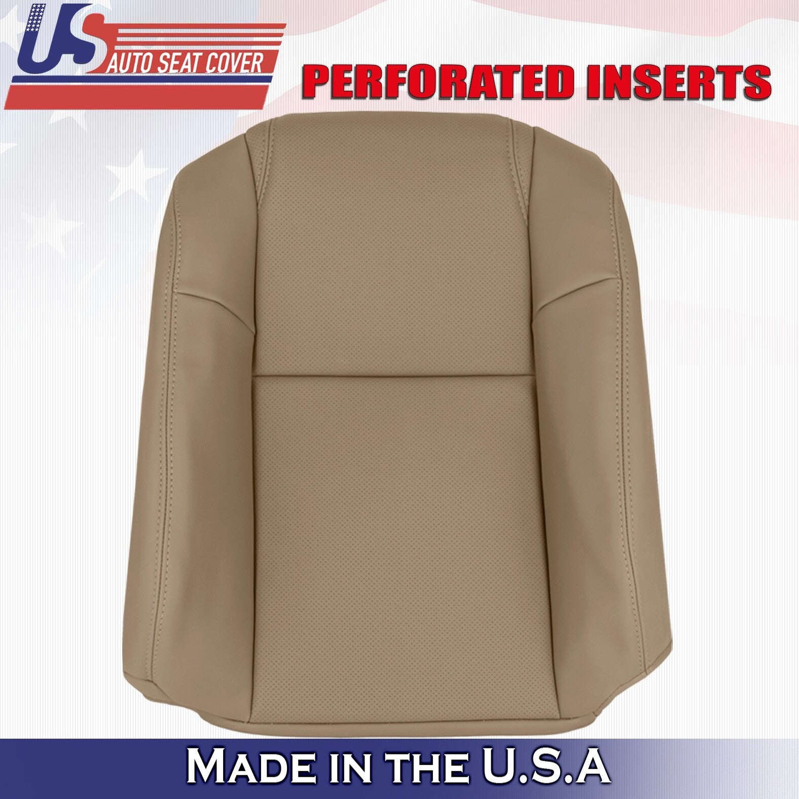 2003 to 2005 For Honda Pilot Driver Top & Botton Synthetic Leather Covers Tan