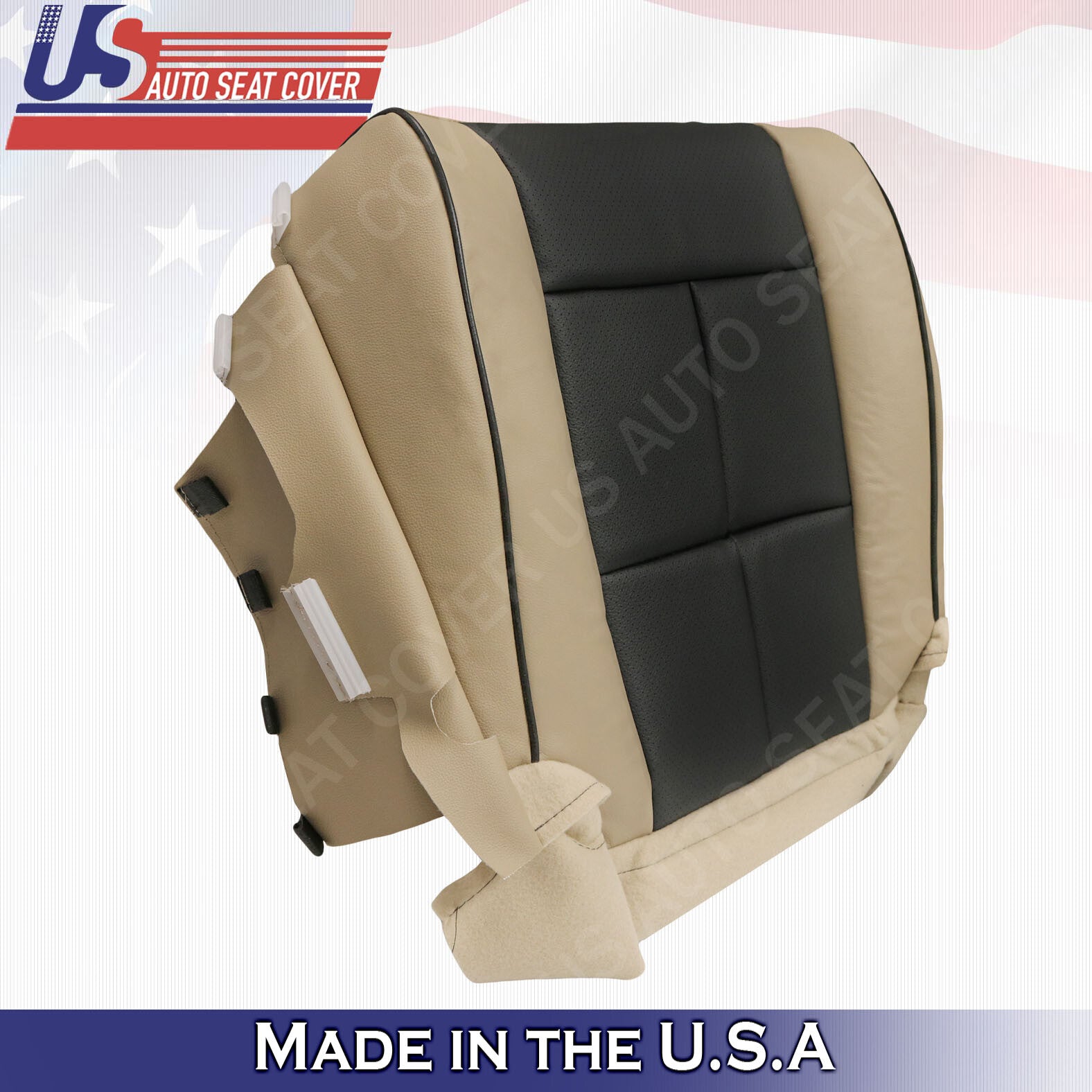 Lincoln Navigator 2013 2014 Driver Bottom Perforated Leather two tone Tan Black
