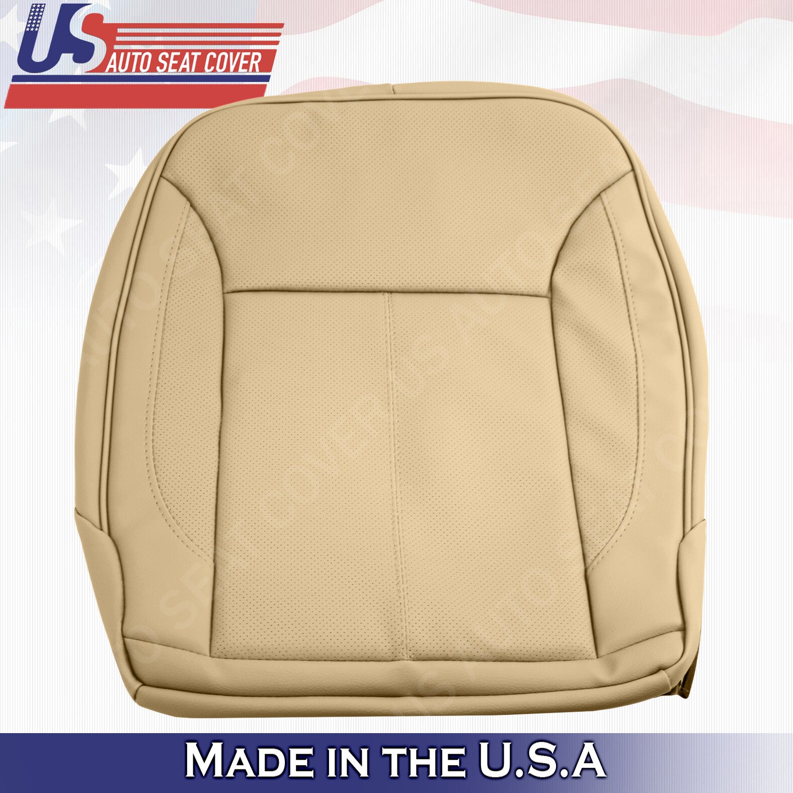 Perf. Leather Cover Tan 2007-2012 For Mercedes Benz GL450 Base Passenger Bottom