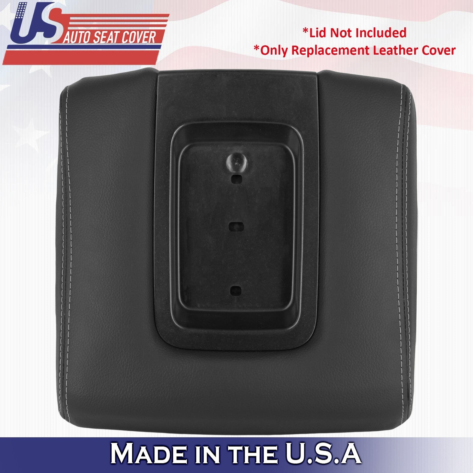 2014 2015 2016 2017 2018 2019 For Chevy Silverado Center Console Lid Cover Black