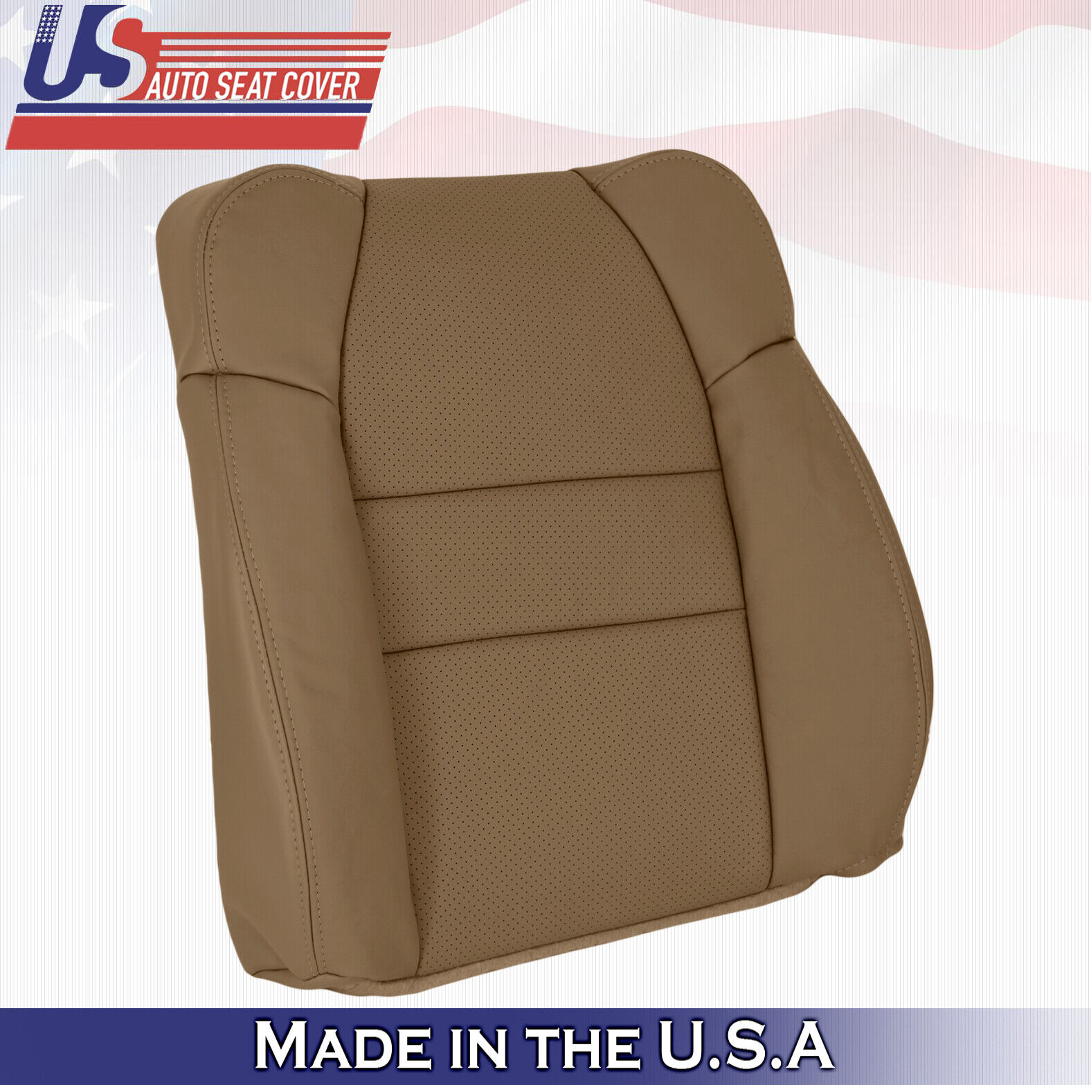 2001 2002 2003 For Acura MDX Passenger Top Perforated Leather Seat Cover Tan