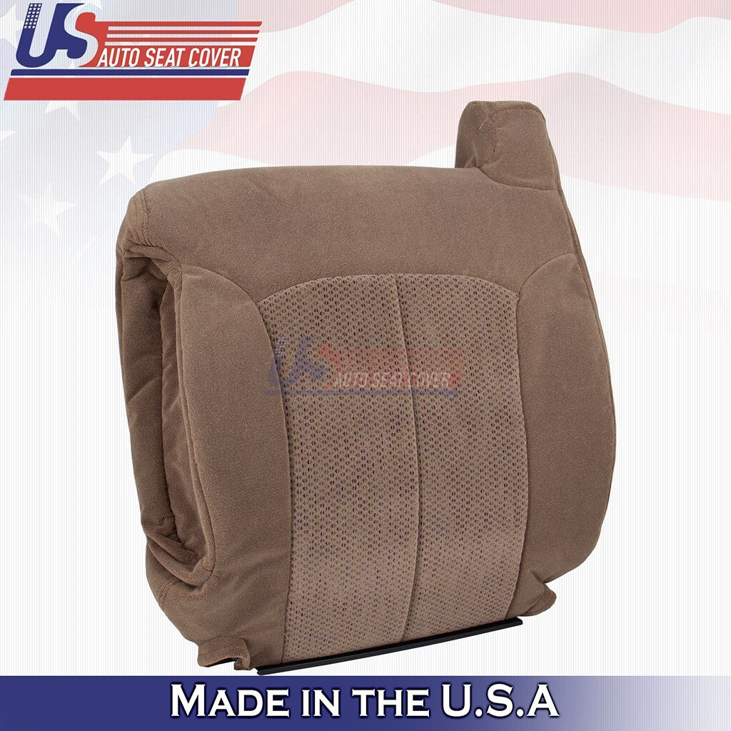 1999 to 2002 For Chevy Silverado Driver Headrest/Armrest/Top Cloth Cover Dk Tan