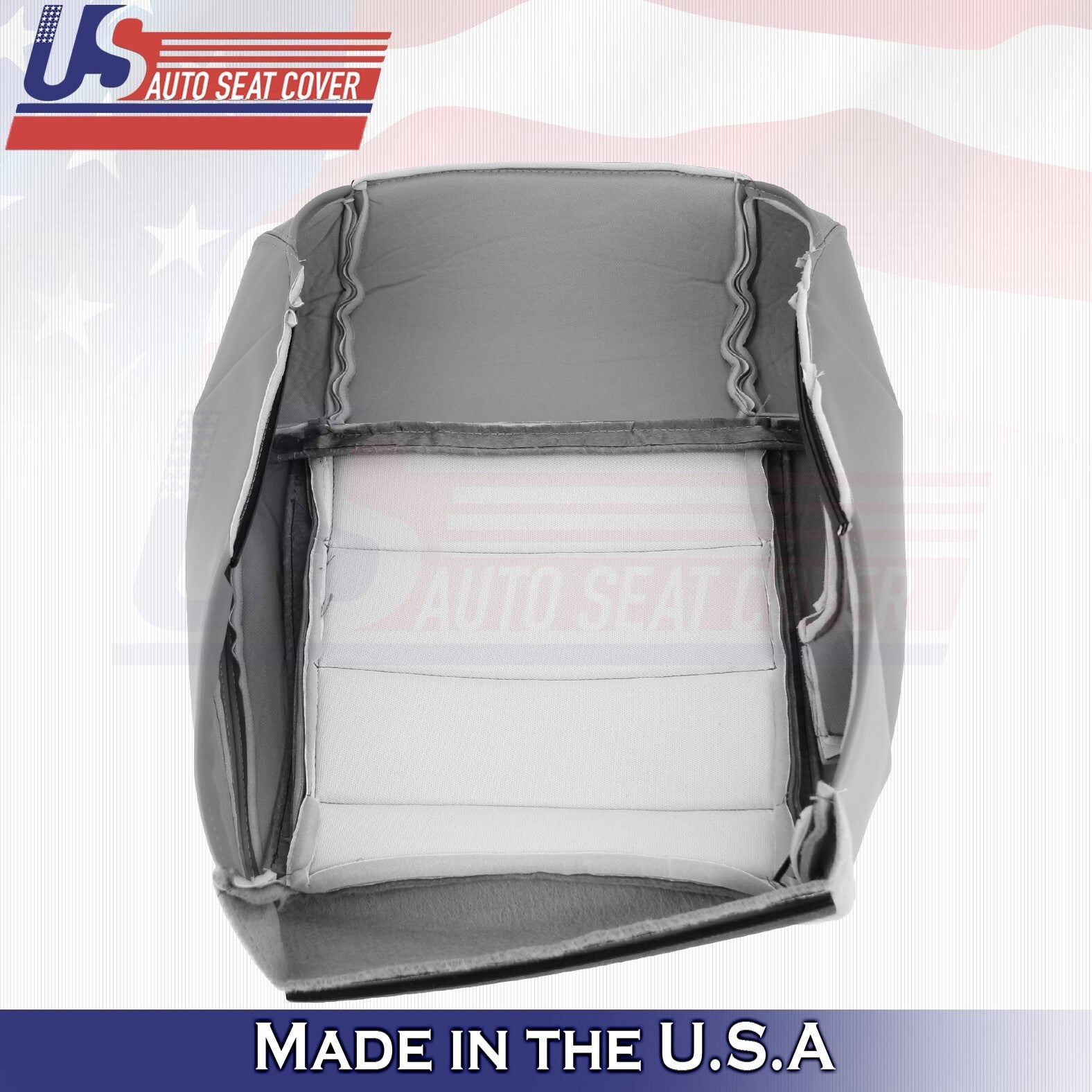 2010 For Jeep Wrangler Front Driver Bottom Synthetic Leather Seat Cover Gray