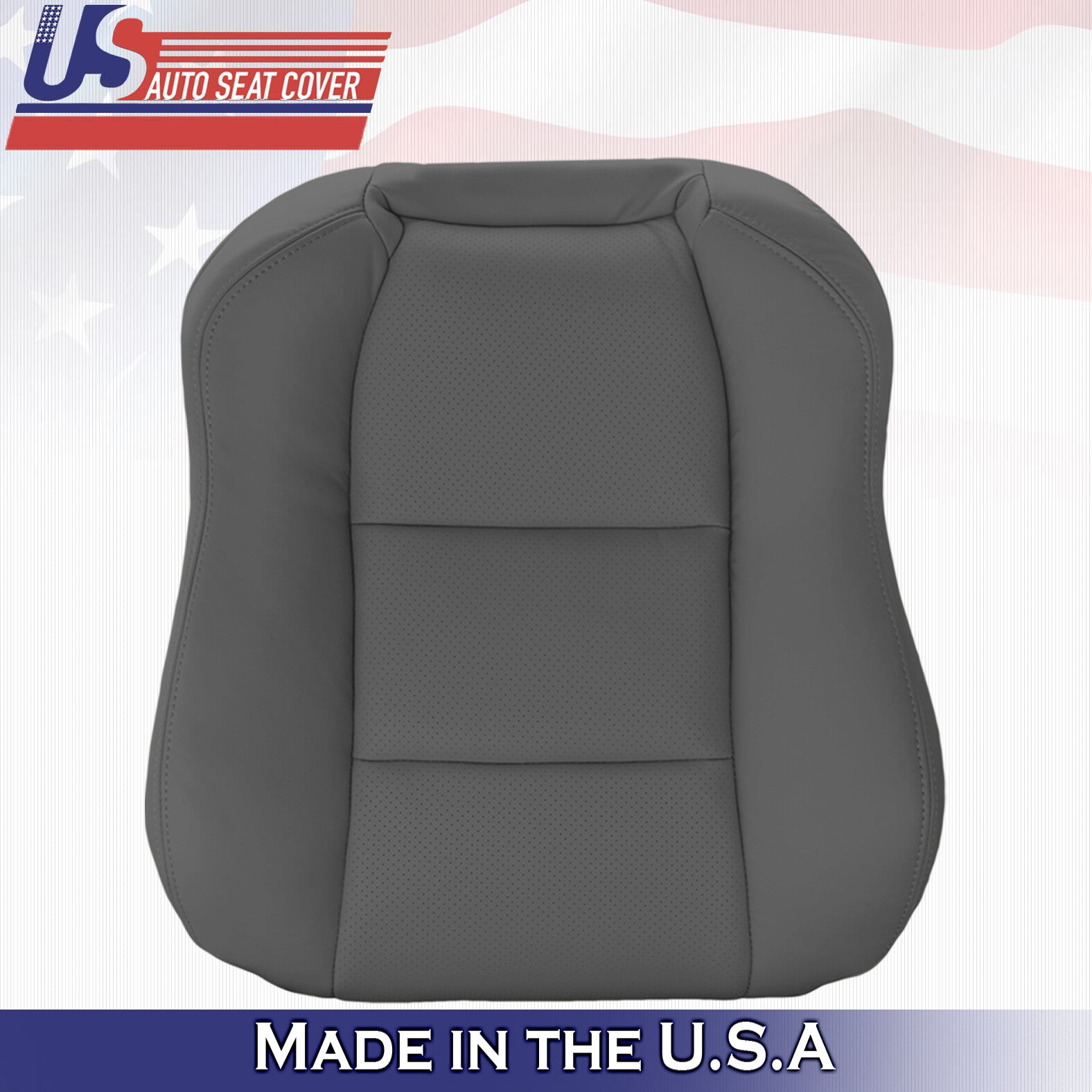 2004 Fits Acura TL Driver Passenger Top & Bottom Perforated Leather Covers Gray