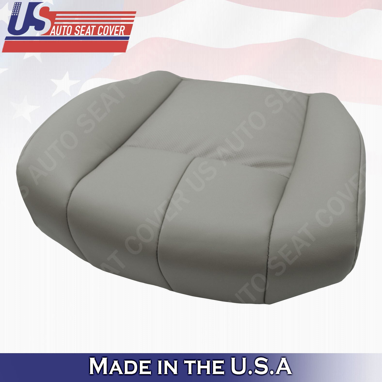 2010 2011 Cadillac STS Front PASSENGER Bottom Perforated Seat Cover Light Gray
