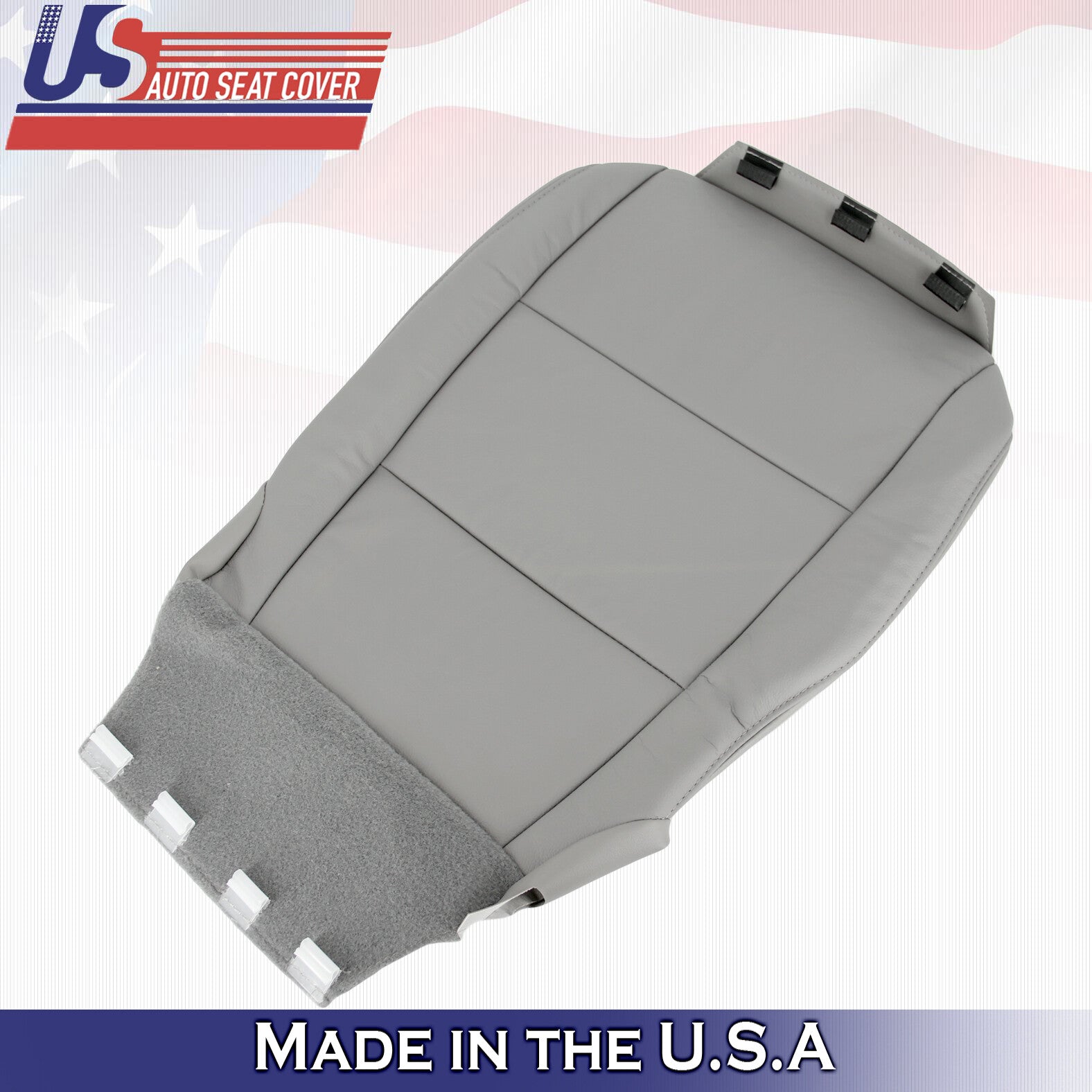 2014 For Honda Pilot Driver Passenger Bottom Synthetic Leather Seat Covers Gray