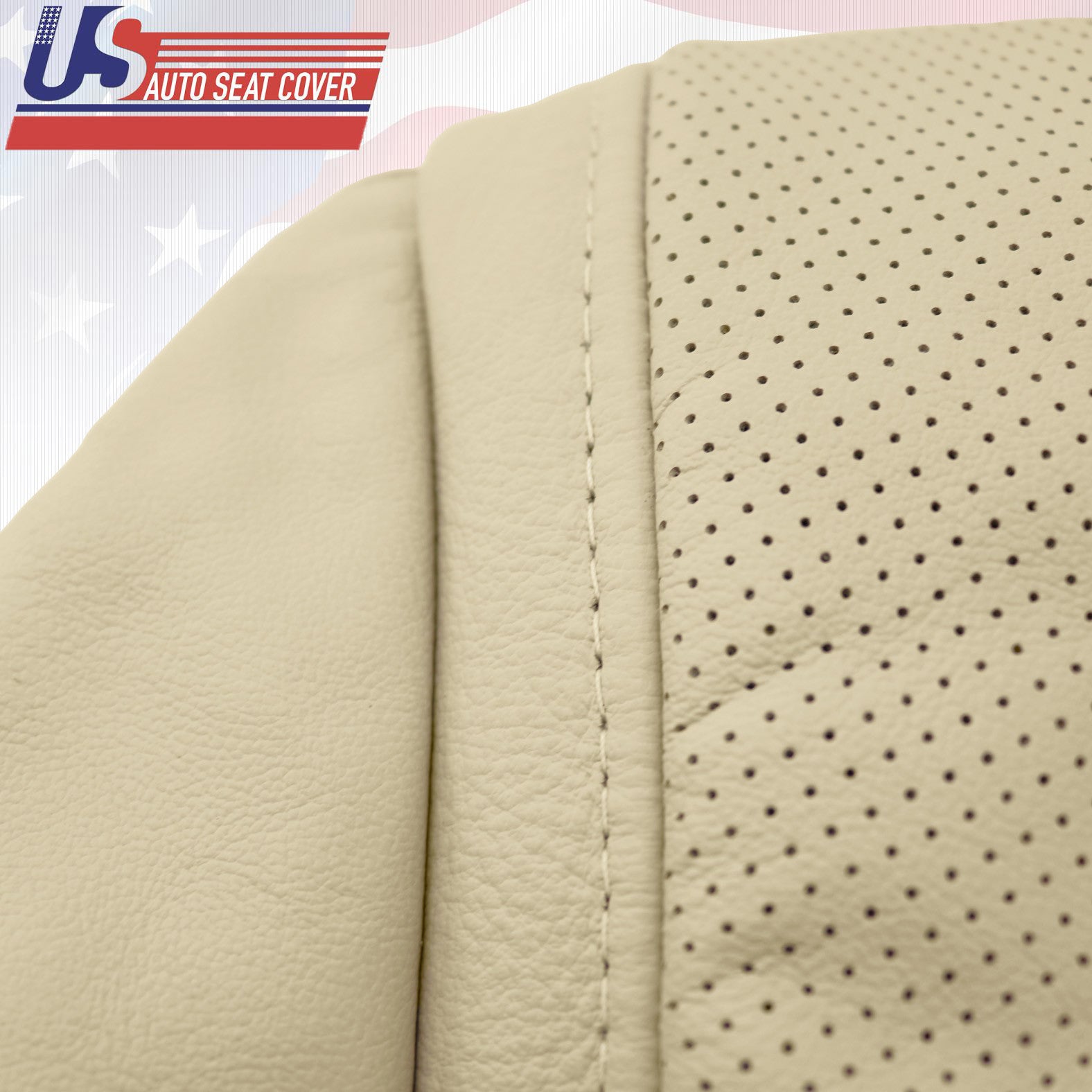 For Lexus 2008 to 2015 Lx570 PASSENGER Bottom Perforated Seat Cover Tan Leather