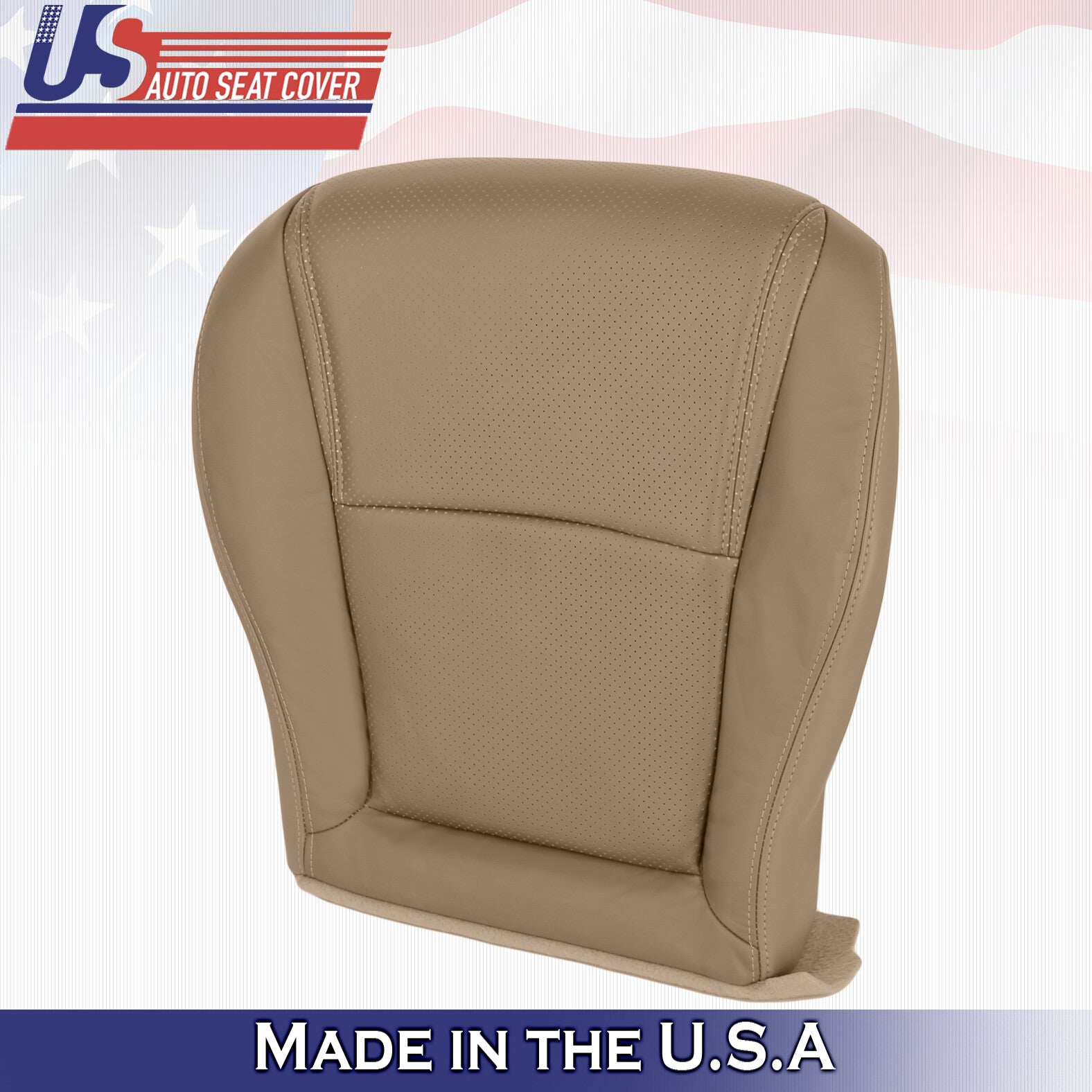2004 For Honda Pilot Driver & Passenger 2x Bottom Perforated Leather Covers Tan