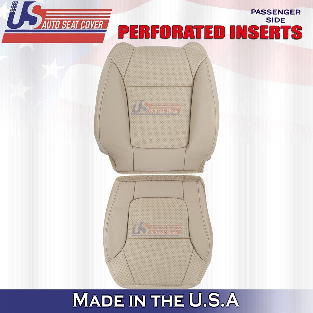 2001 to 2003 For Acura CL Type-S Front Set Top&Bottom Leather Perf Cover Tan