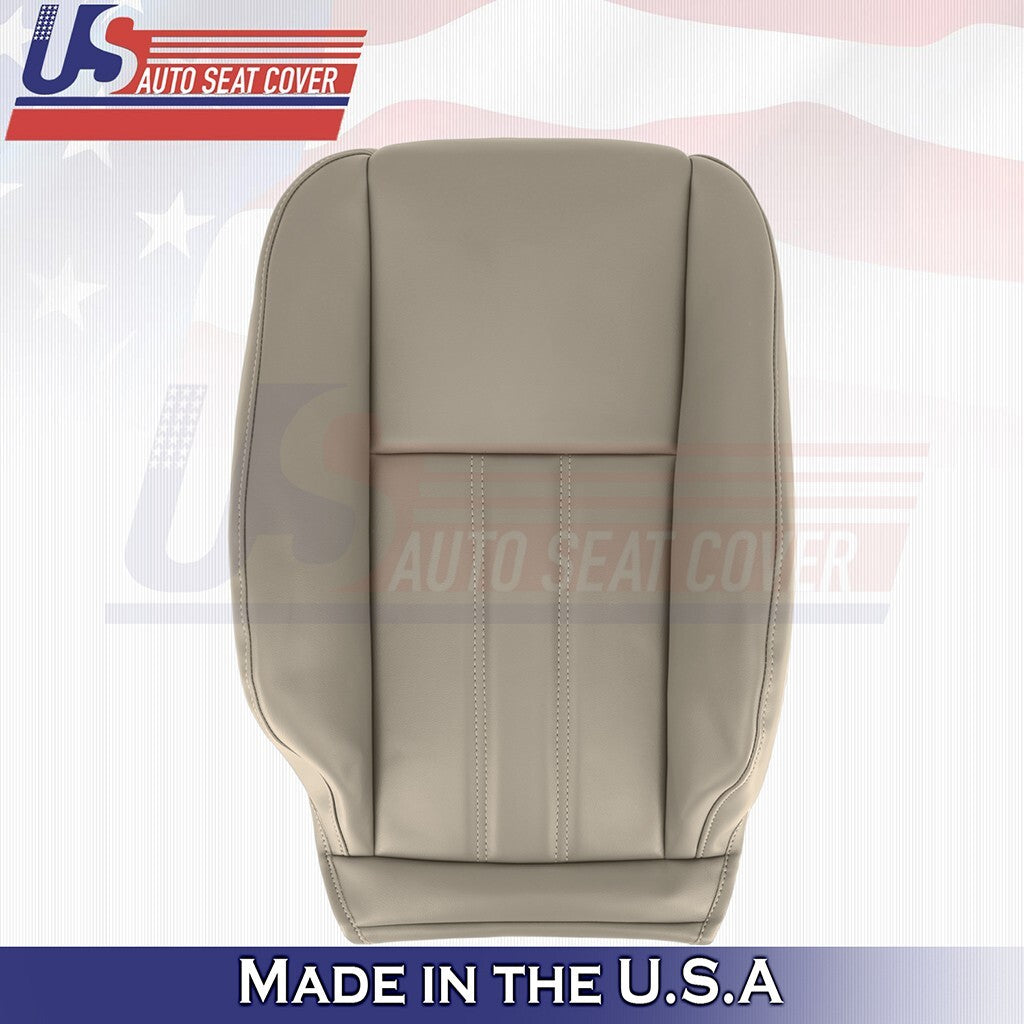 2008 to 2016 Fit Chrysler Town & Country Front Driver Top Leather Seat Cover Tan