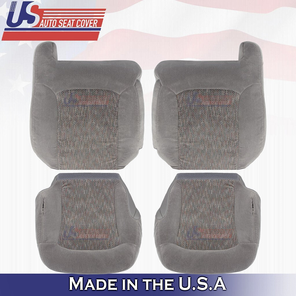 2000 to 2002 For Chevy Tahoe Suburban Front Set Tops & Bottoms Cloth Covers Gray
