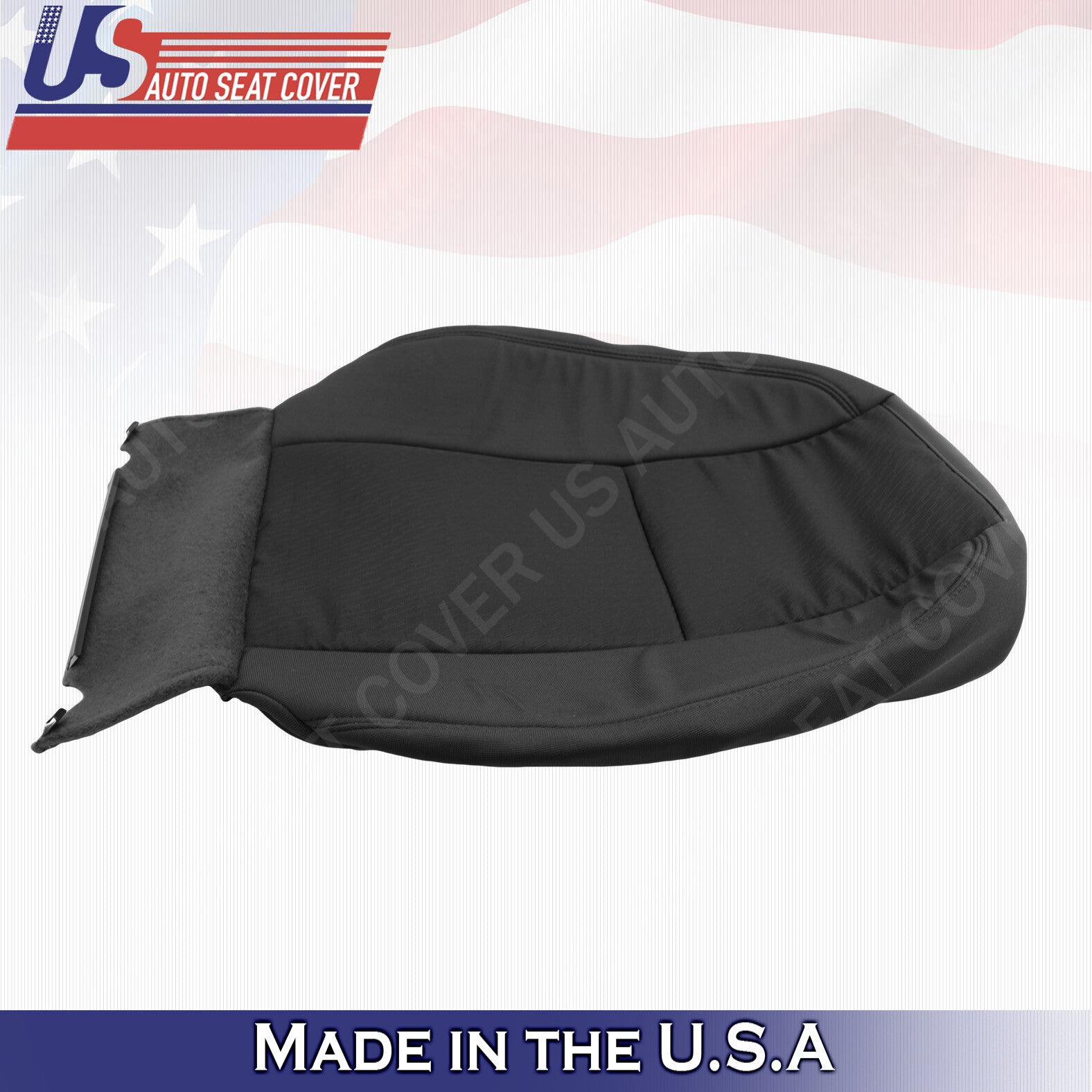 2009-2014 Chevy Silverado Front Passenger Cloth Seat Cover Ebony Black