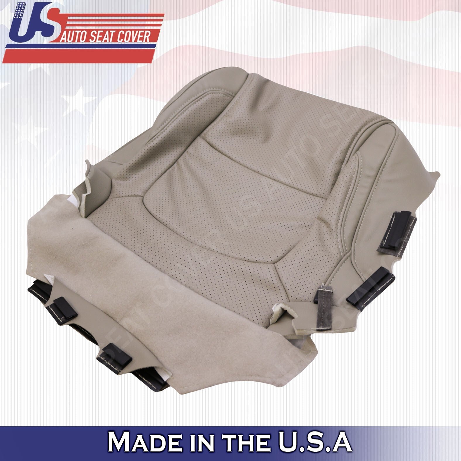 2011 -2015 FITS Ford Explorer Driver Top & Bottom Leather Seat Cover Stone Gray