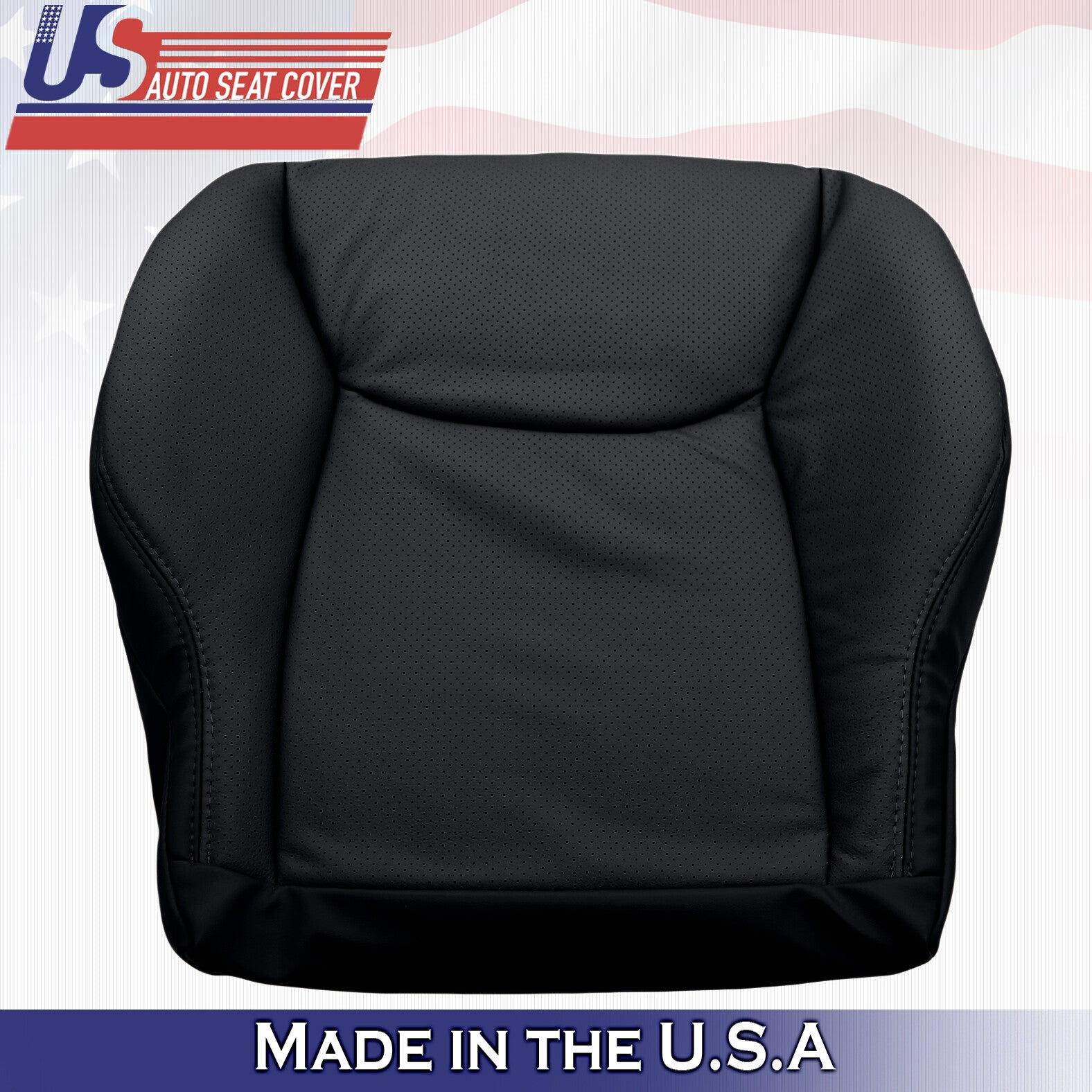 2000 to 2002 for Mercedes Benz S Class Driver Bottom Leather Seat Cover in Black