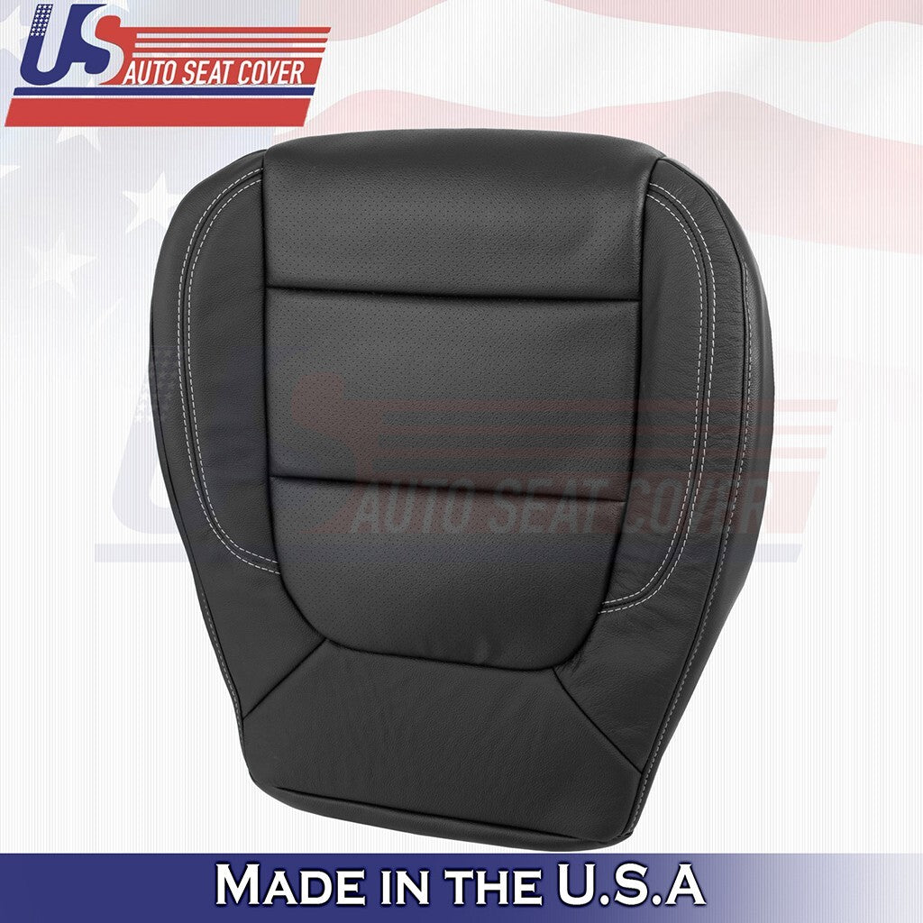 2019 to 2023 For GMC Sierra SLT Passenger Bottom Perforated Leather Cover Black
