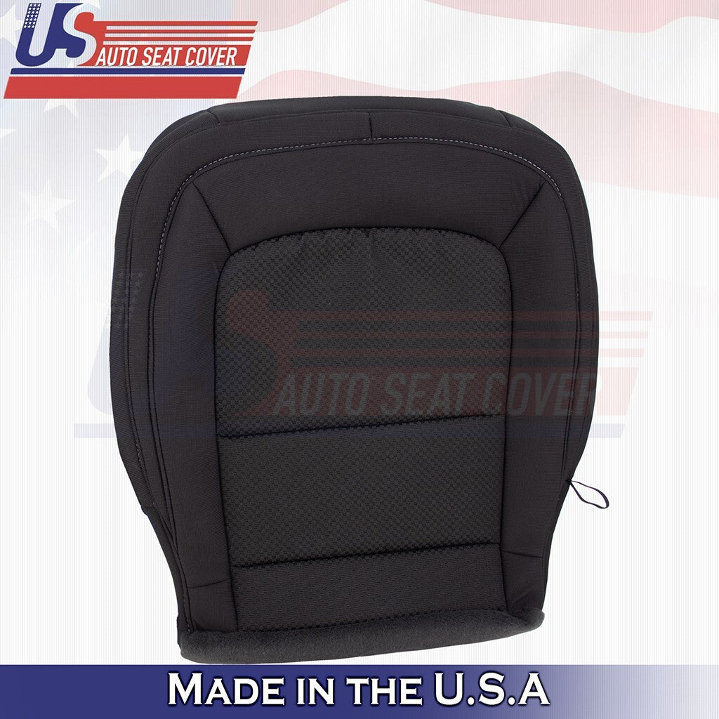 2015 to 2021 Fits Chevy Colorado Driver Bottom Cloth Seat Cover Jet Black