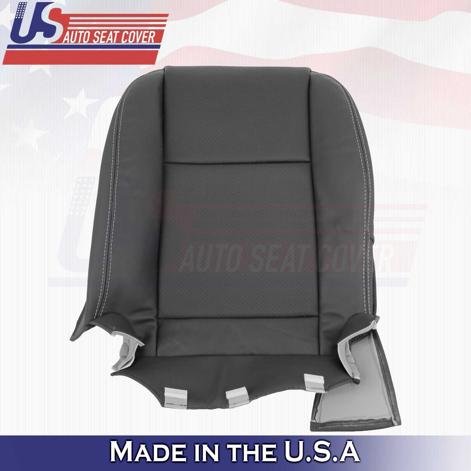 2014 2015 For Dodge Charger Front Passenger Side Bottom Leather Seat Cover Black