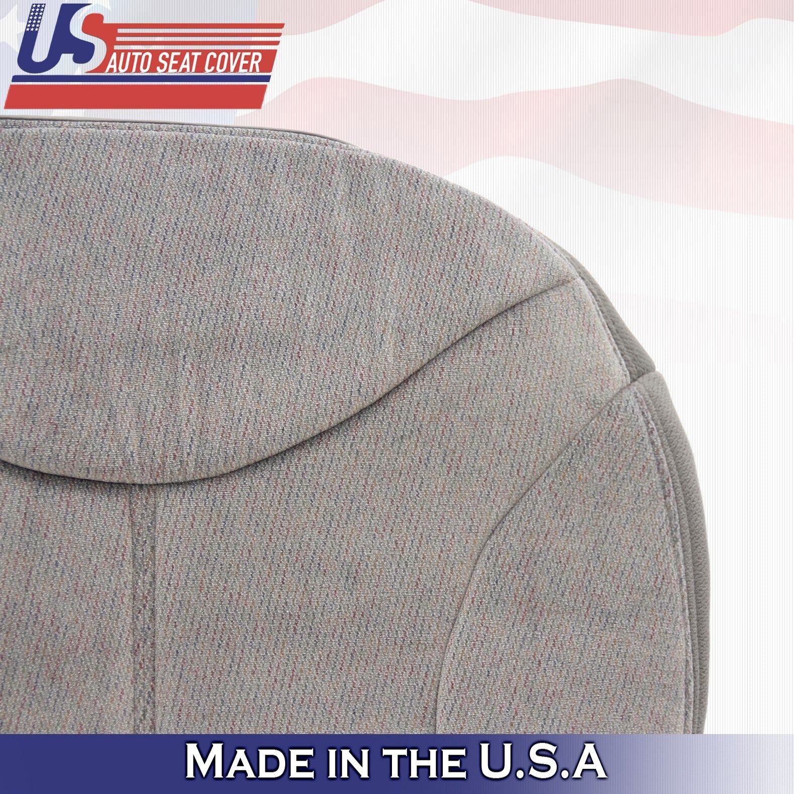 1999 2000 2001 2002 For GMC Yukon Driver &Passenger Bottom Cloth Seat Cover Gray