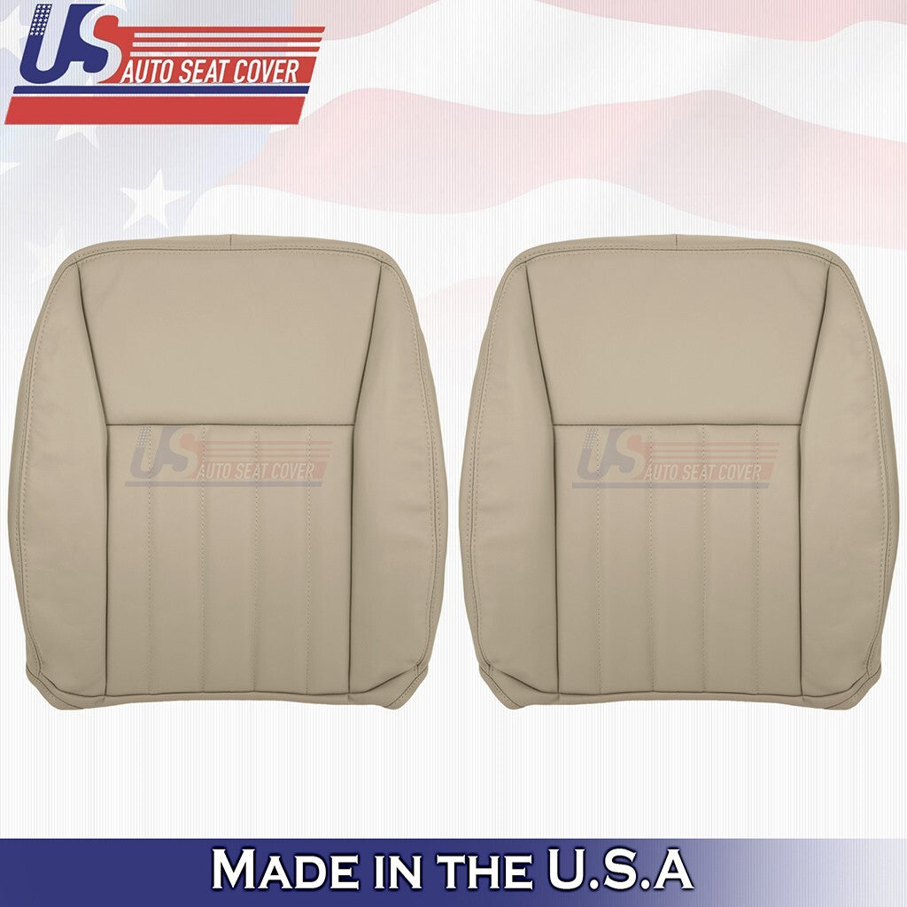 2003 to 2005 For Lincoln Town Car Driver &Passenger Tops Leather Cover Med Tan