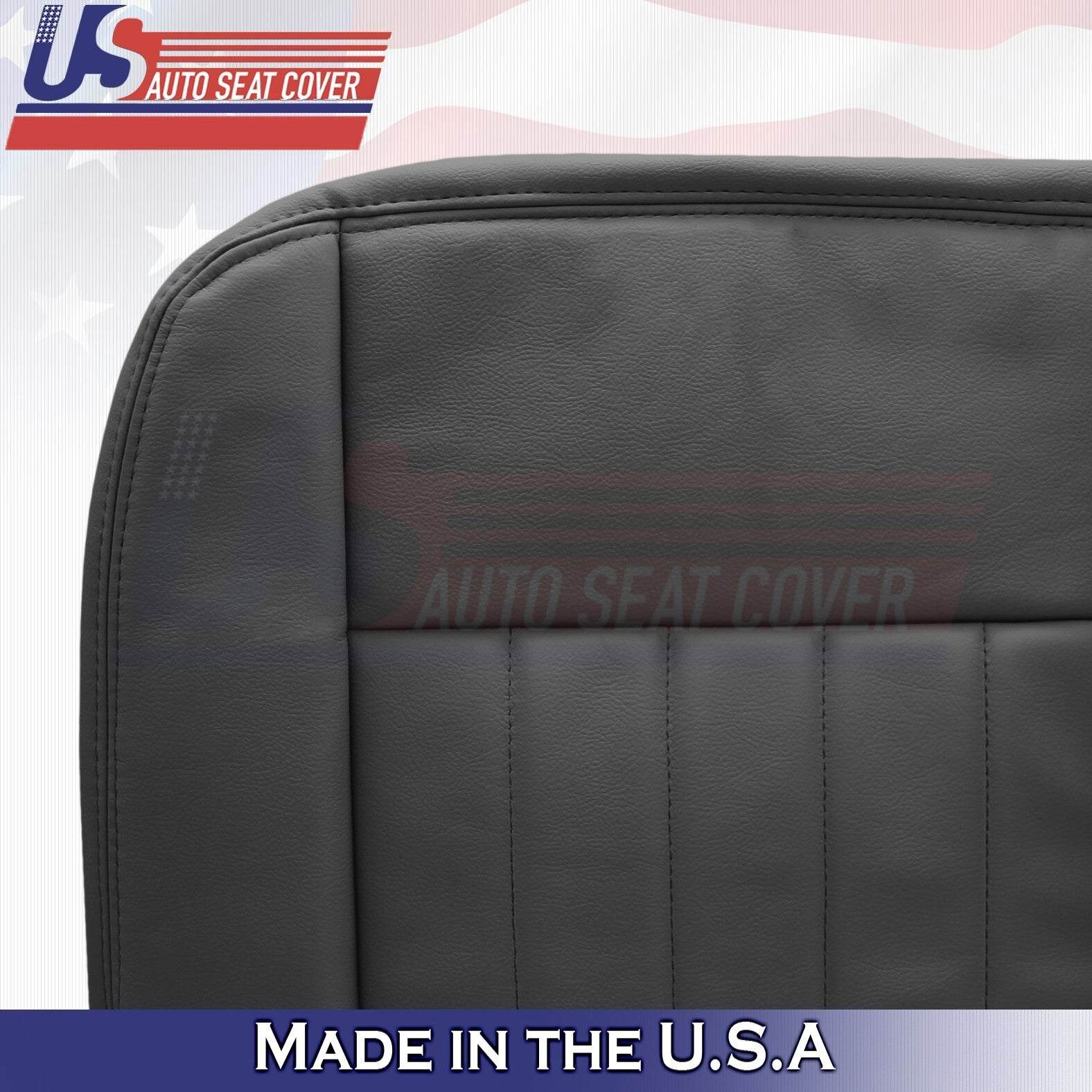 2003 to 2005 Fits Lincoln Town Car Front Set Bottoms &Tops Leather Cover Black