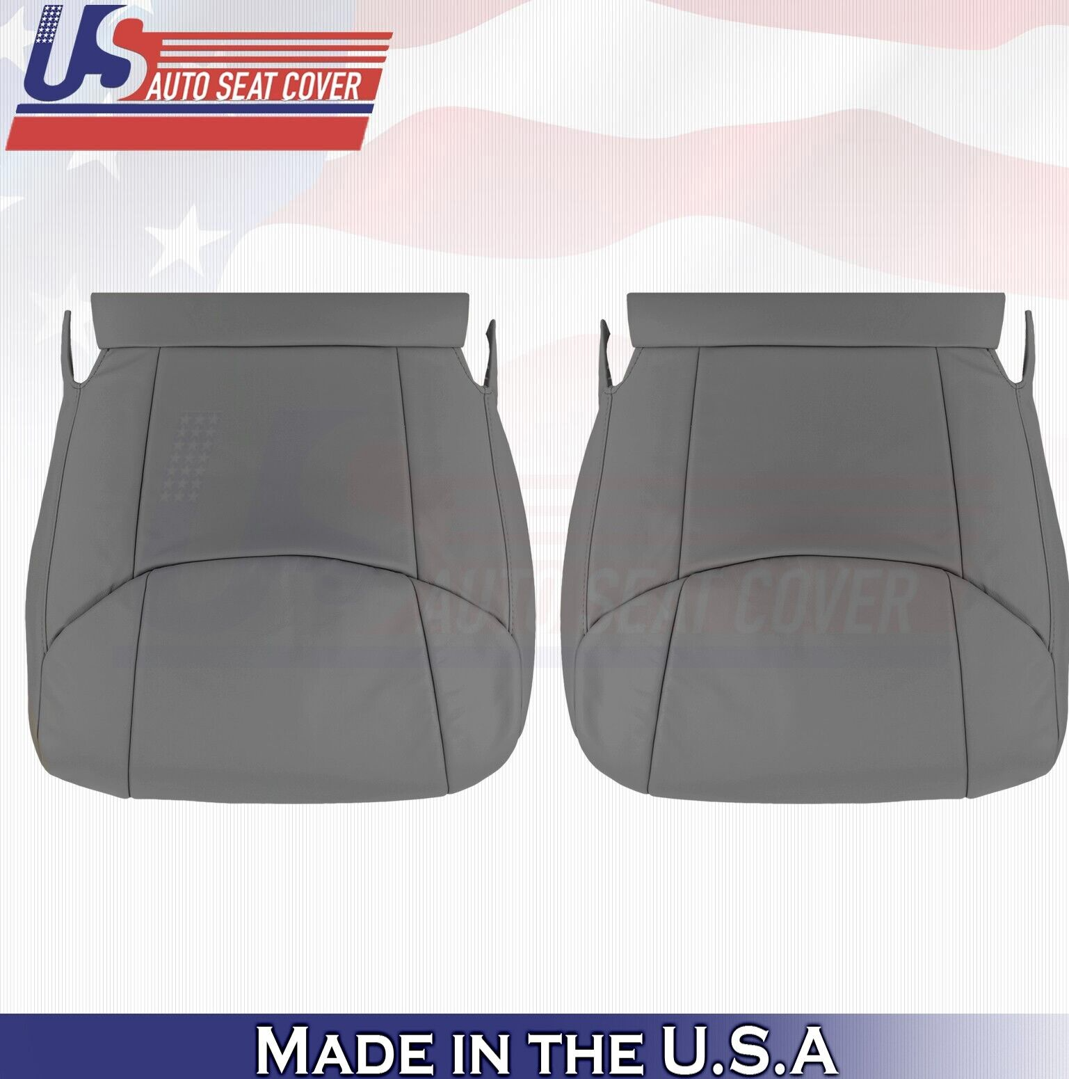 2007 2008 For Toyota Avalon Driver & Passenger 2x Bottom Leather Covers Graphite