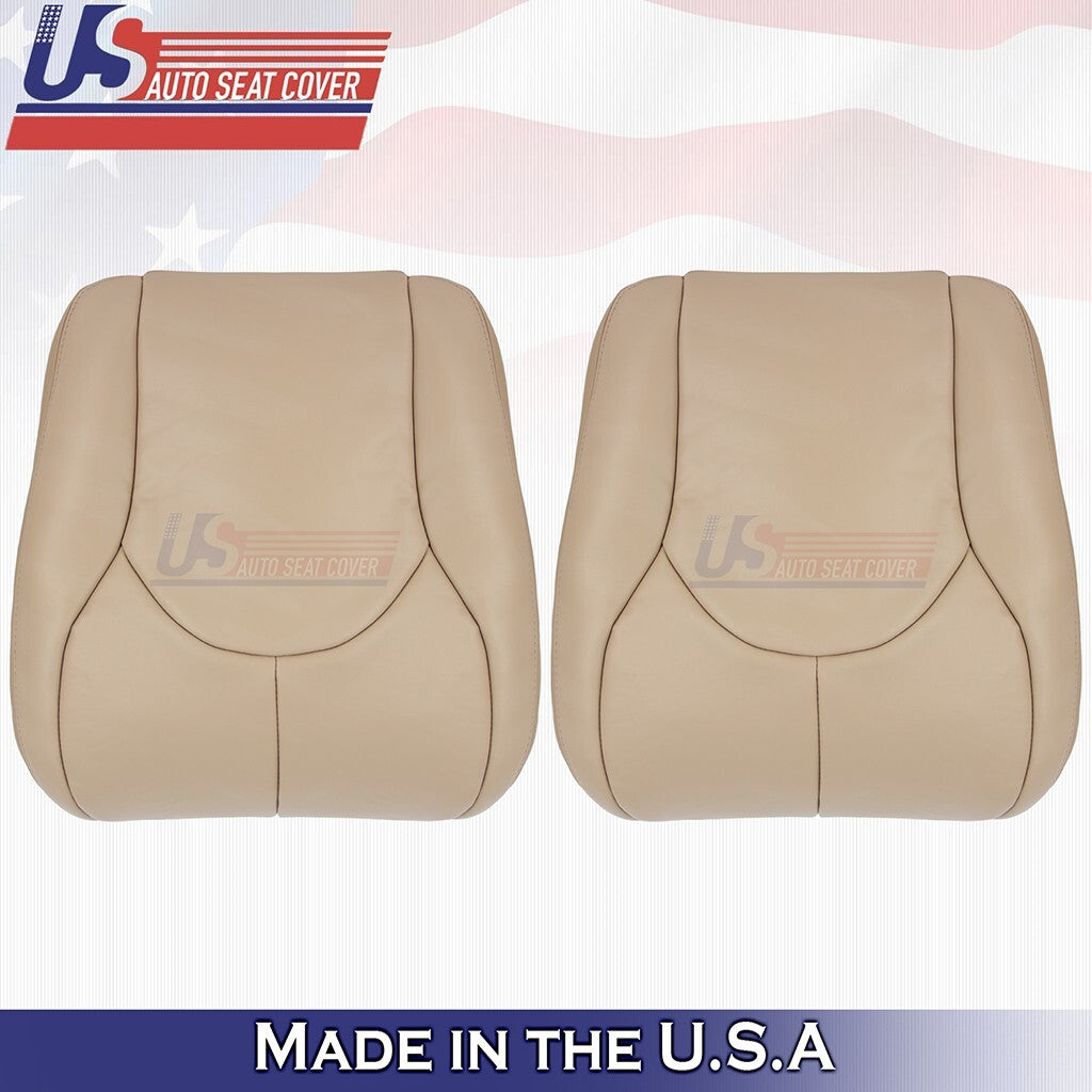 1996 to 2002 For Mercedes Benz SL500 Front Set Tops &Bottoms Leather Cover Tan