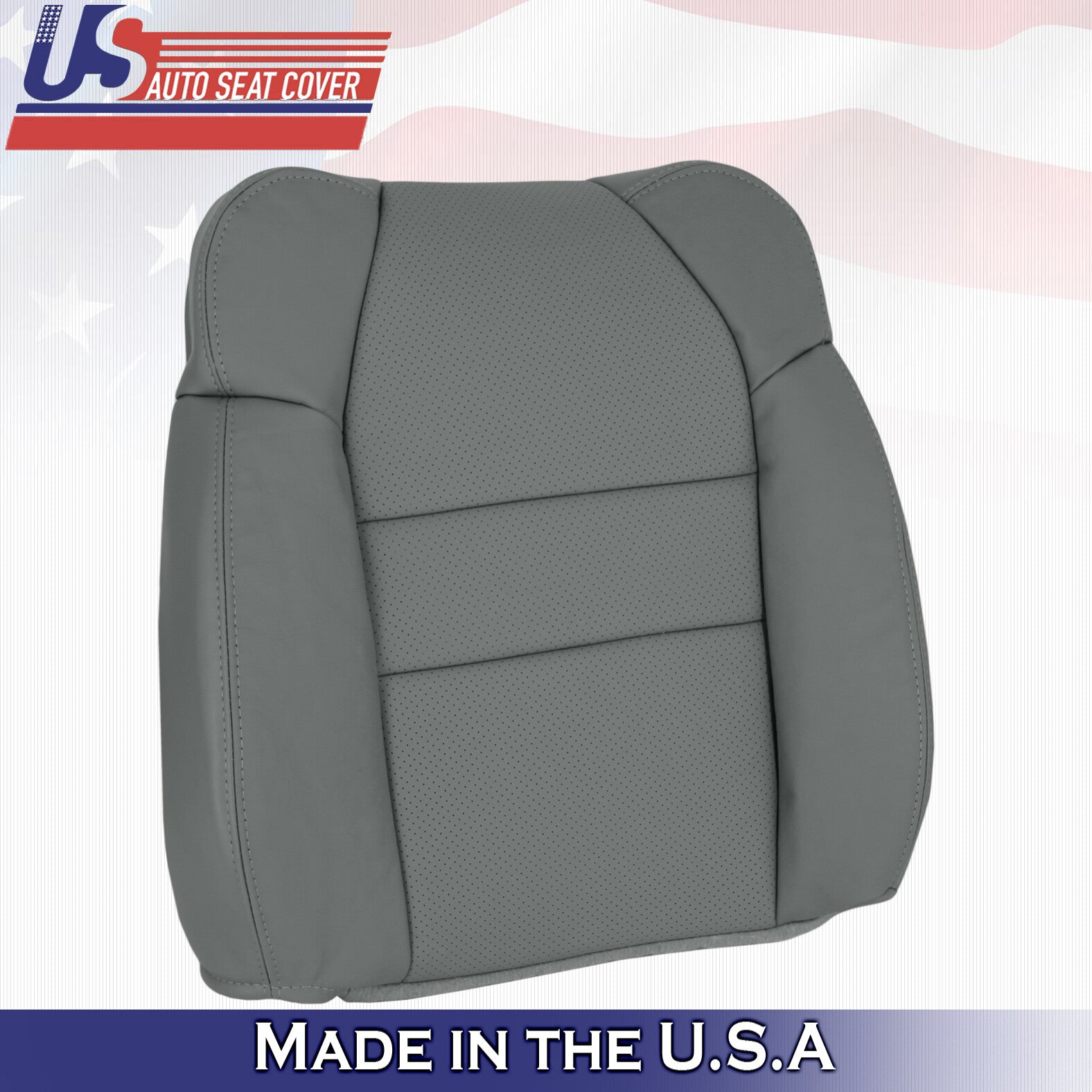 2001 For Acura MDX Driver & Passenger 2x Top Synthetic Leather Seat Covers Gray