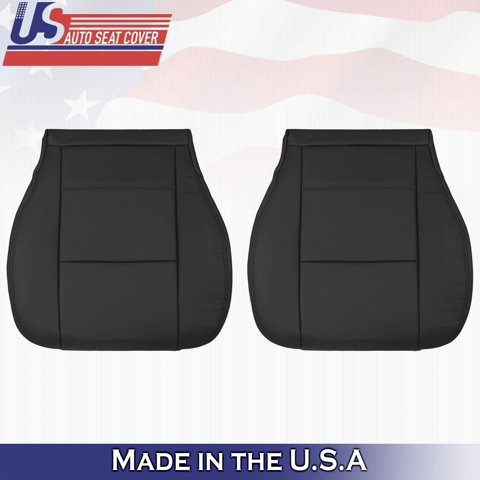 2001 to 2004 For Toyota Sequoia Driver & Passenger Bottom Leather Covers BLK