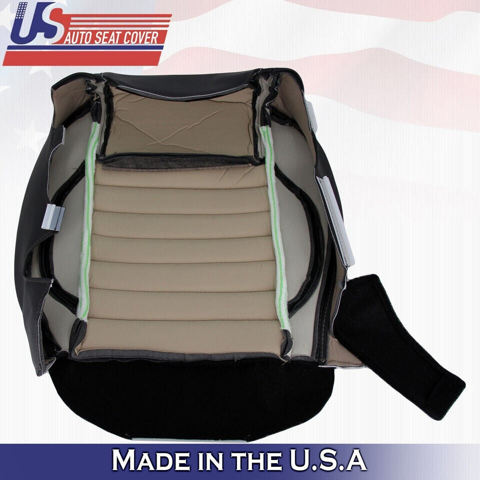 2010 to 2014 Fits Ford Mustang GT Passenger Bottom Leather w/Perf Cover Black