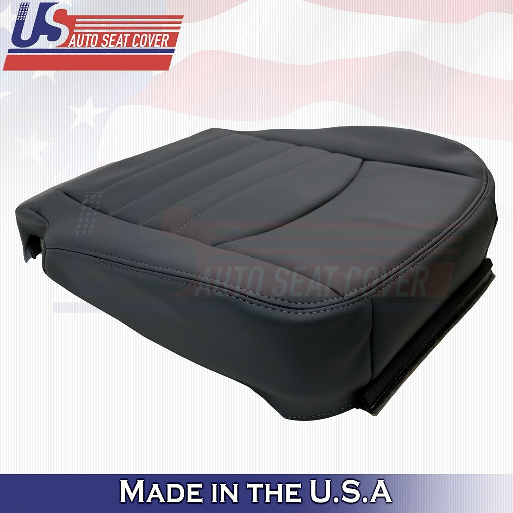 2013 to 2018 For Dodge Ram Passenger Bottom Synthetic Leather Seat Cover Black
