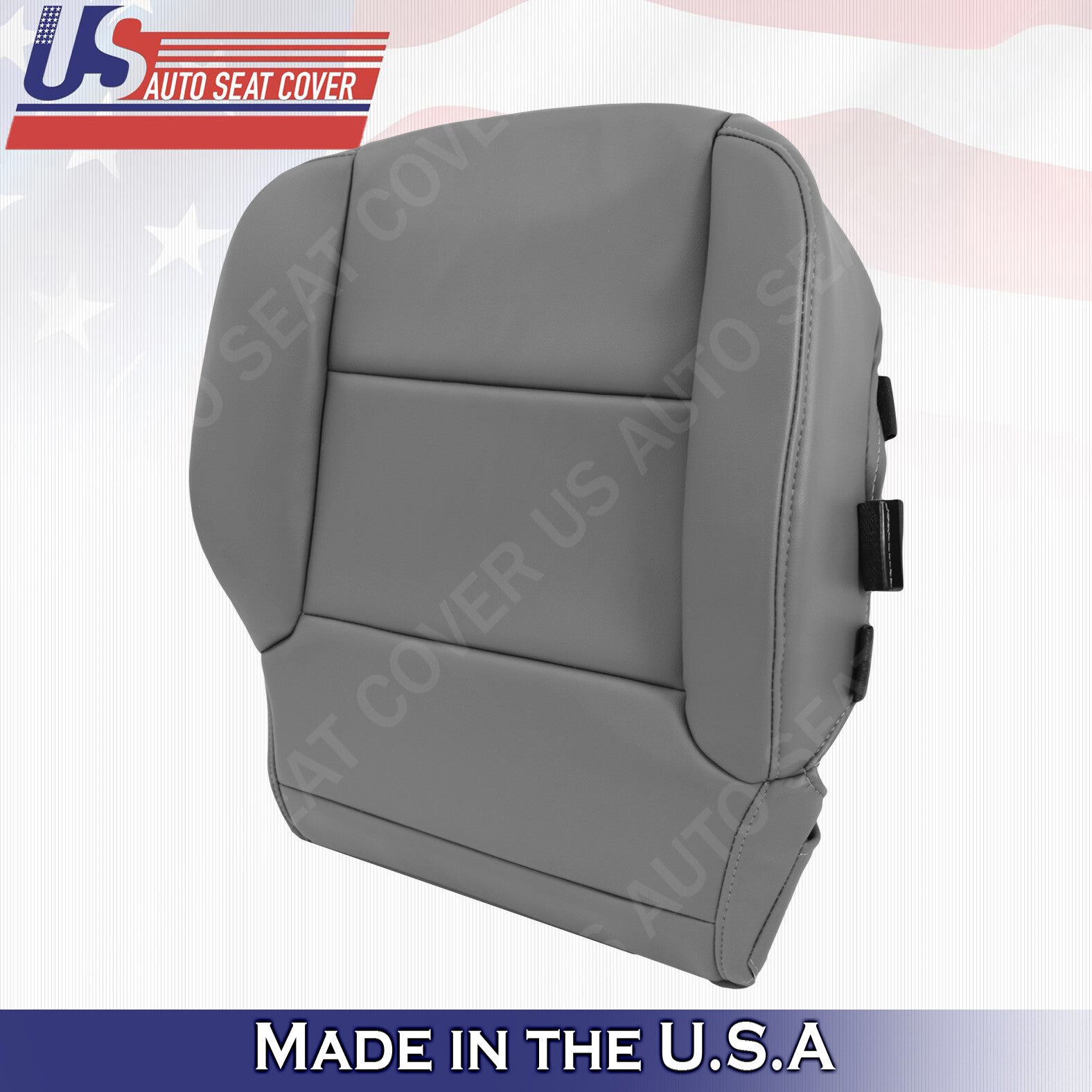 2014 to 2019 Fits Chevy Silverado WT Passenger Bottom Vinyl Seat Cover Gray