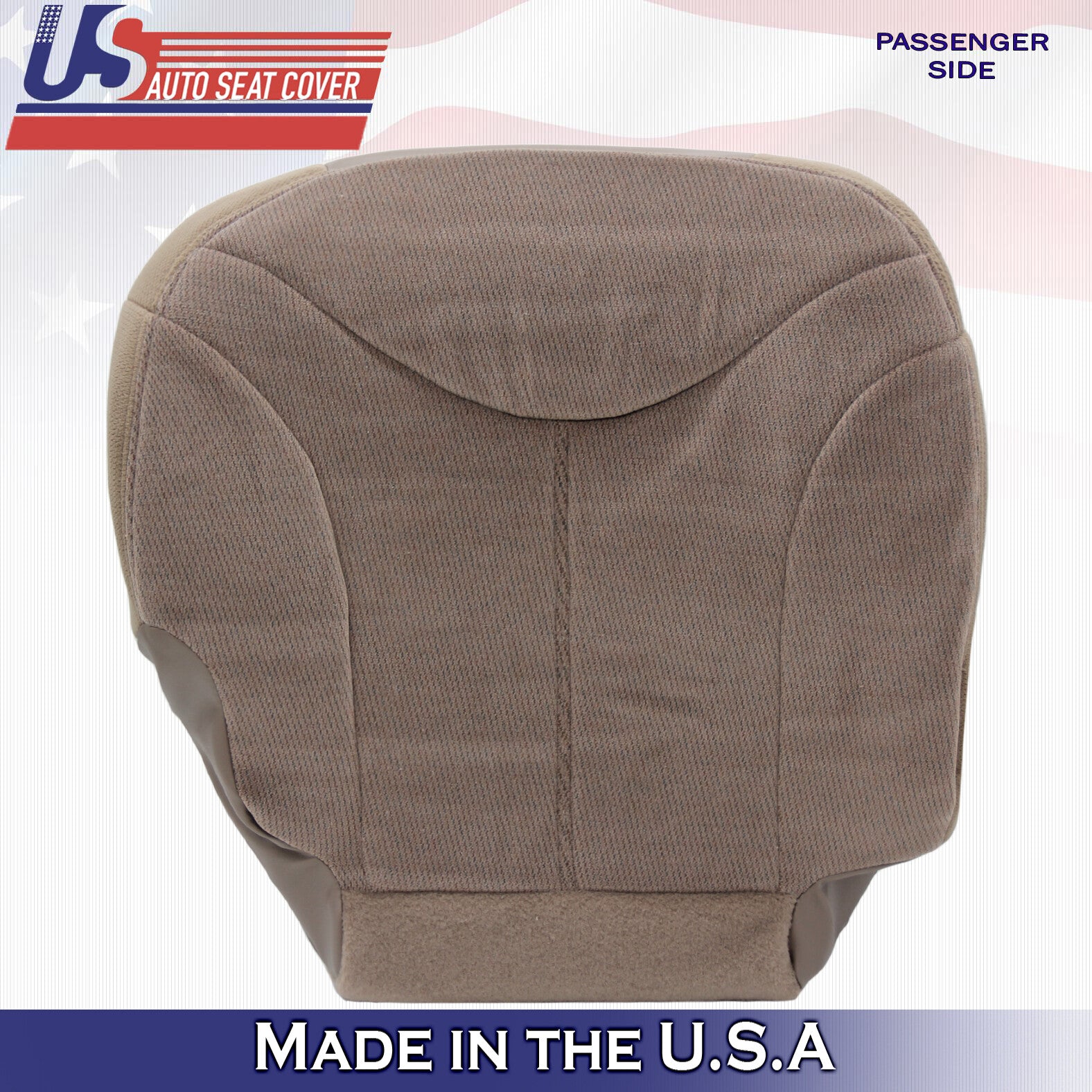 2002 For GMC Sierra 1500 2500 3500 SLT SLE Passenger Bottom Cloth Seat Cover Tan