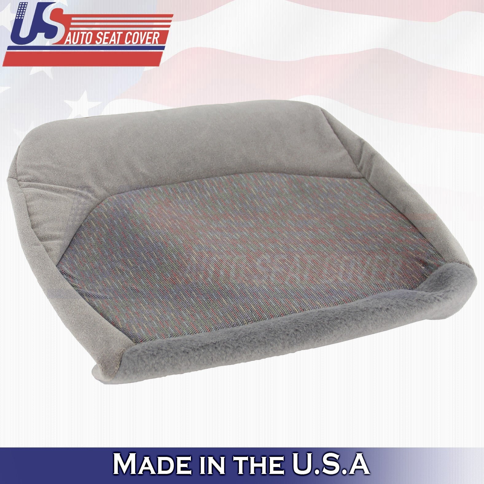 1994 1995 For Ford F150 F250 F350 XLT Driver Top & Bottom Cloth Seat Covers Gray