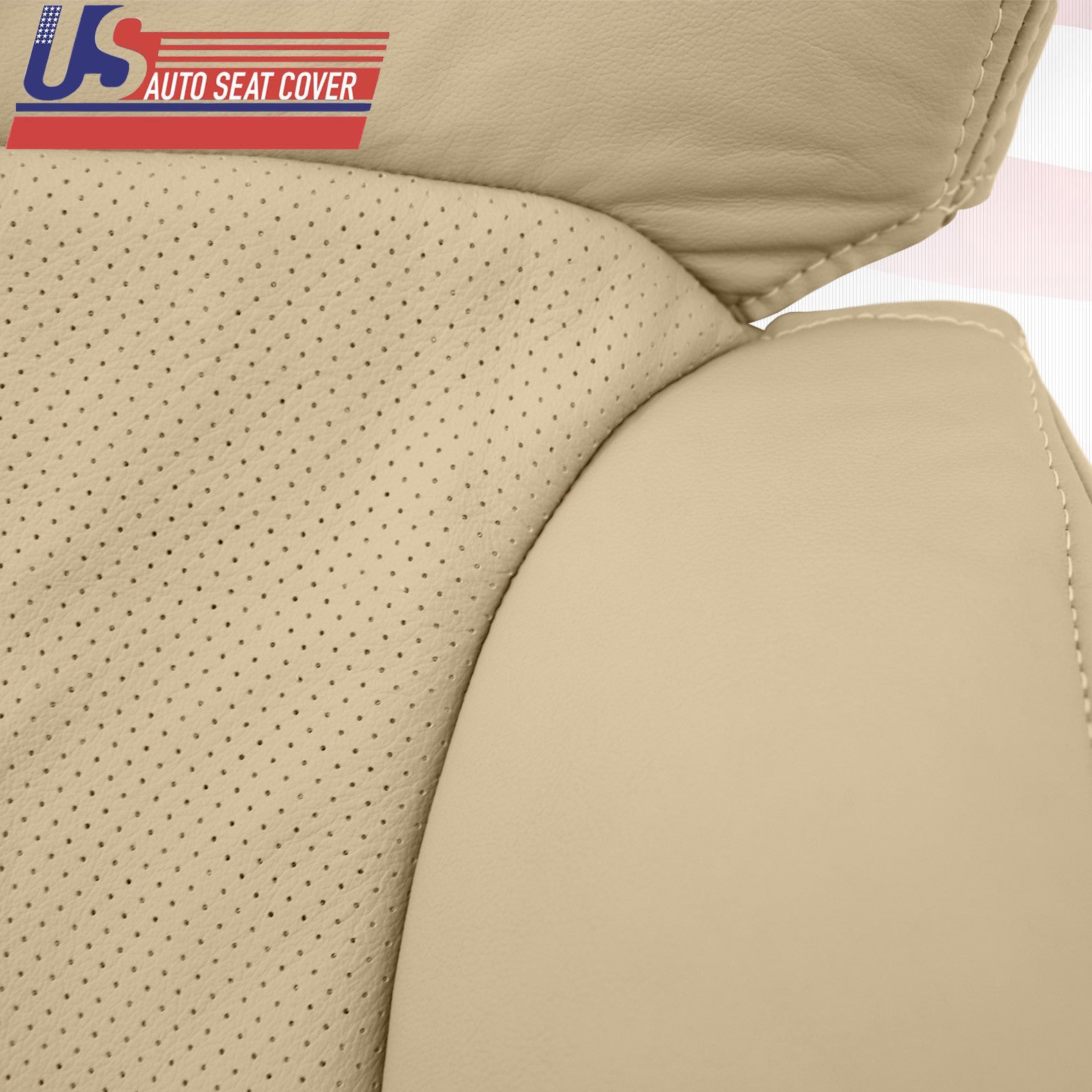 Fits 2007 Lexus GS350 Driver Top LeanBack Leather Seat Cover OEM Type Tan