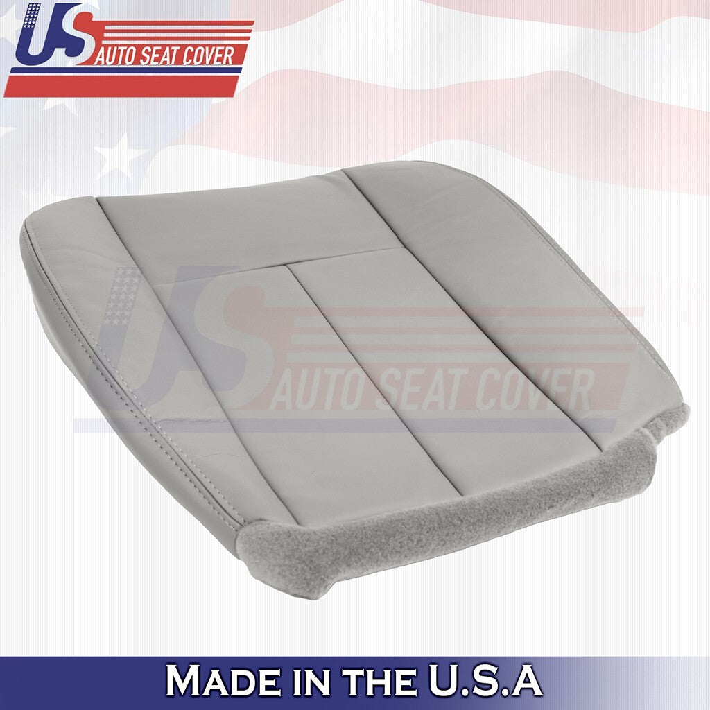 2005 to 2009 FITS GMC Envoy Driver & Passenger Bottoms Leather Cover Light Gray