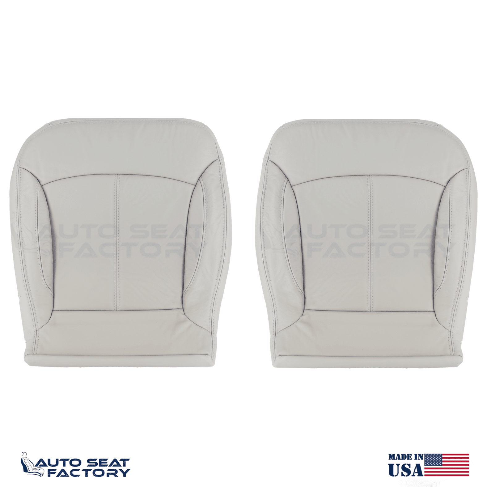 For 2010 -2013 Buick LaCrosse Left & Right Bottom SOLID Gray Leather Seat Covers
