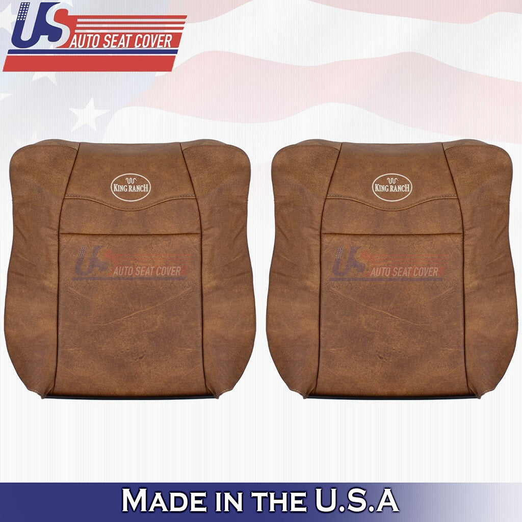2003 Fits Ford F150 King Ranch Driver & Passenger Tops Leather Seat Covers