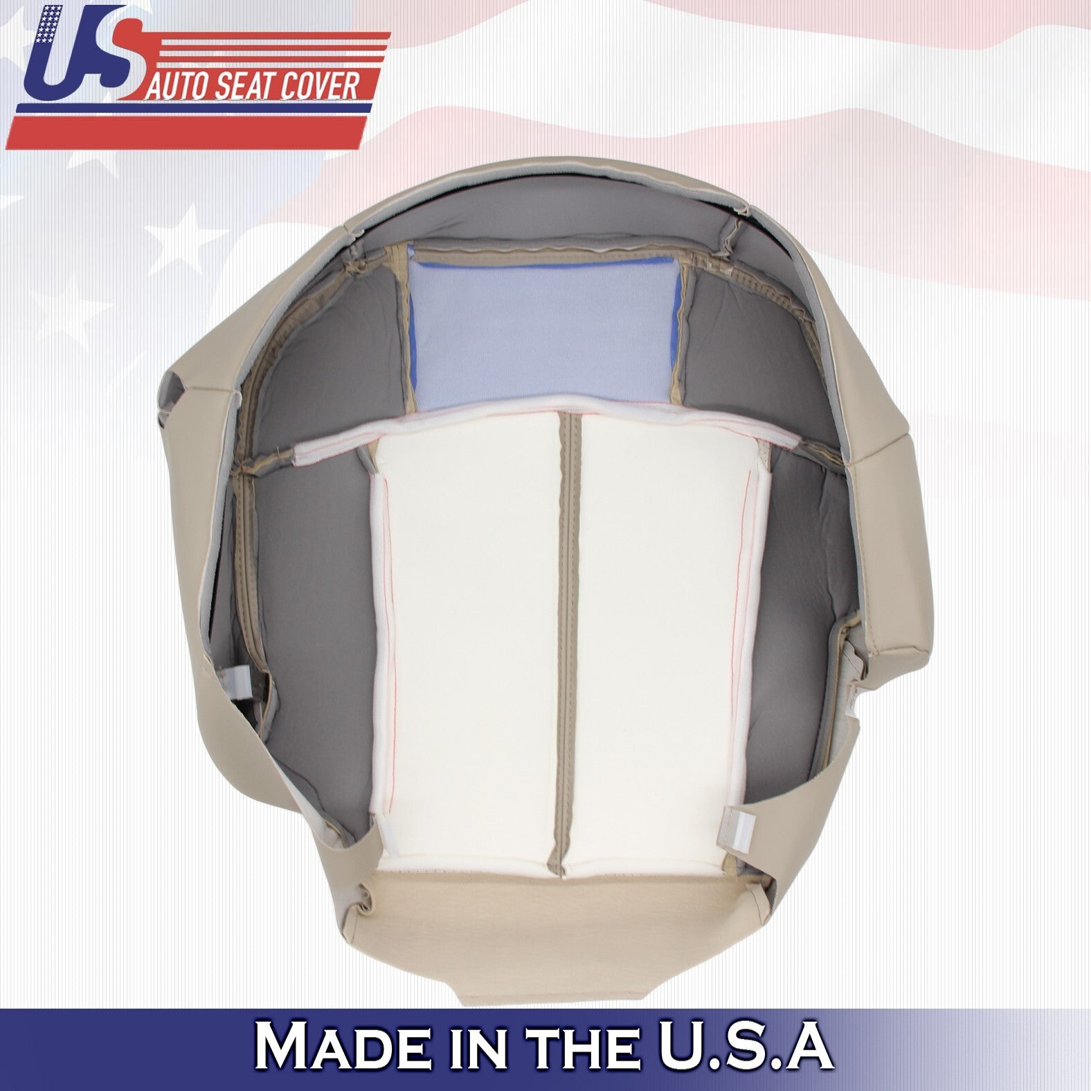 1999 to 2002 For Cadillac Escalade Passenger Top & Bottom Leather Cover Tan