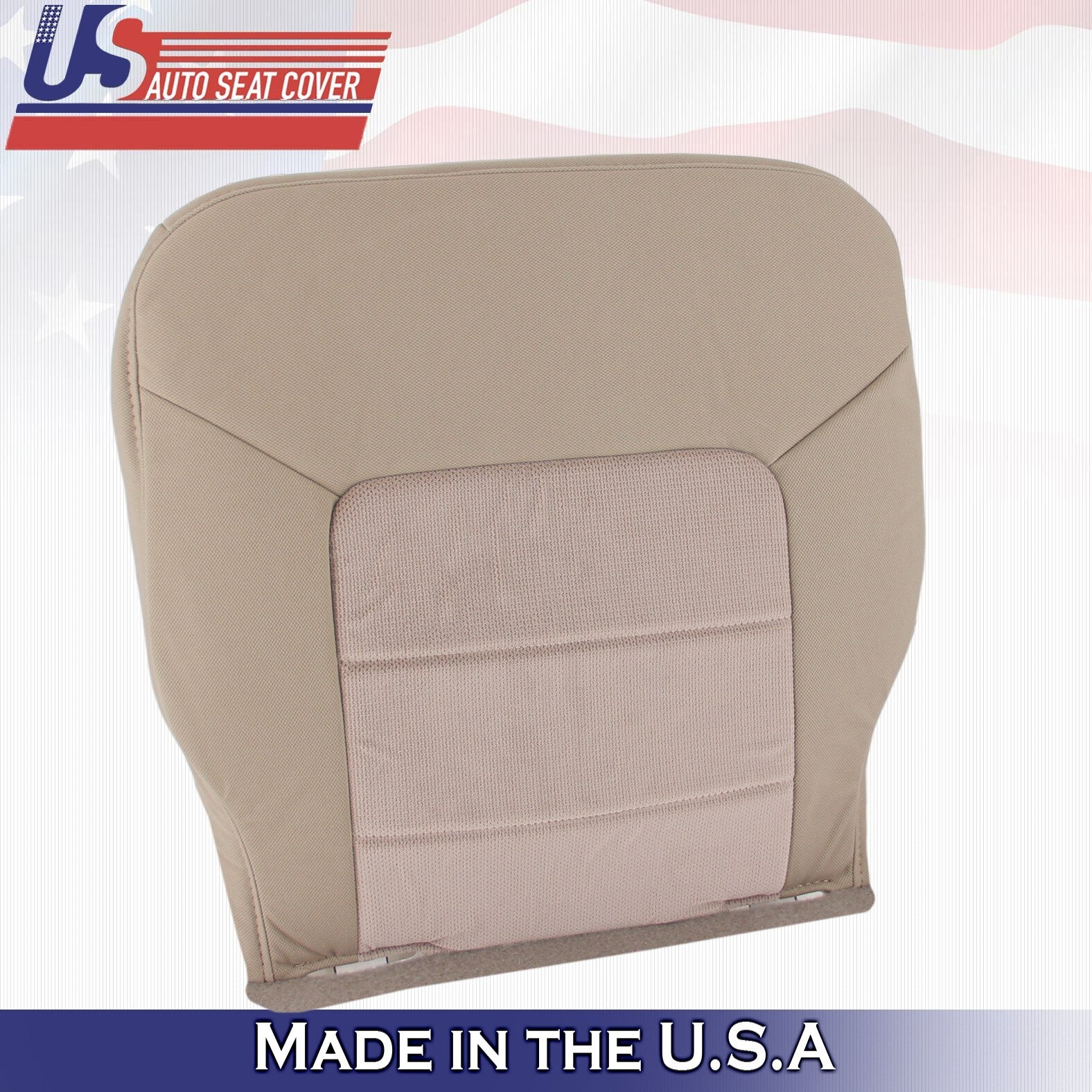 2003 2004 For Ford Expedition XLT 2nd Row 2 Top & 2 Bottom Cloth Seat Covers Tan