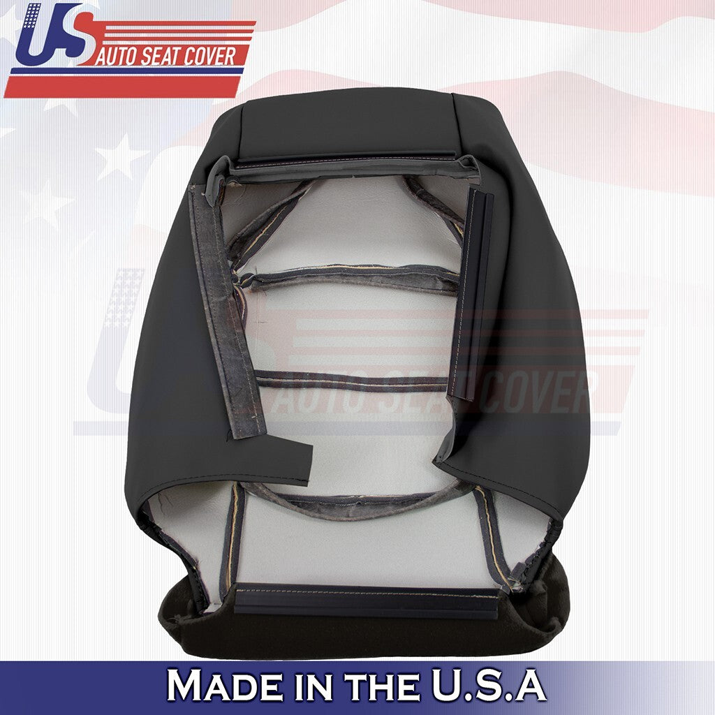 2002 2003 For Acura TL Type S Front Side Driver Bottom & Top Leather Cover Black