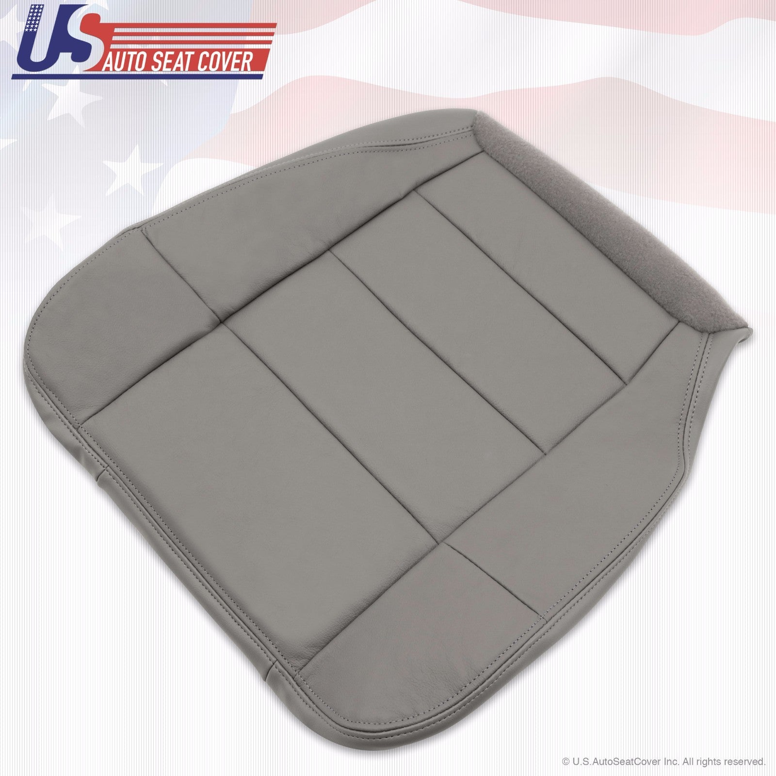 2001 to 2003 Fits Ford F-150 Lariat Driver& Passenger Bottom Leather Covers Gray