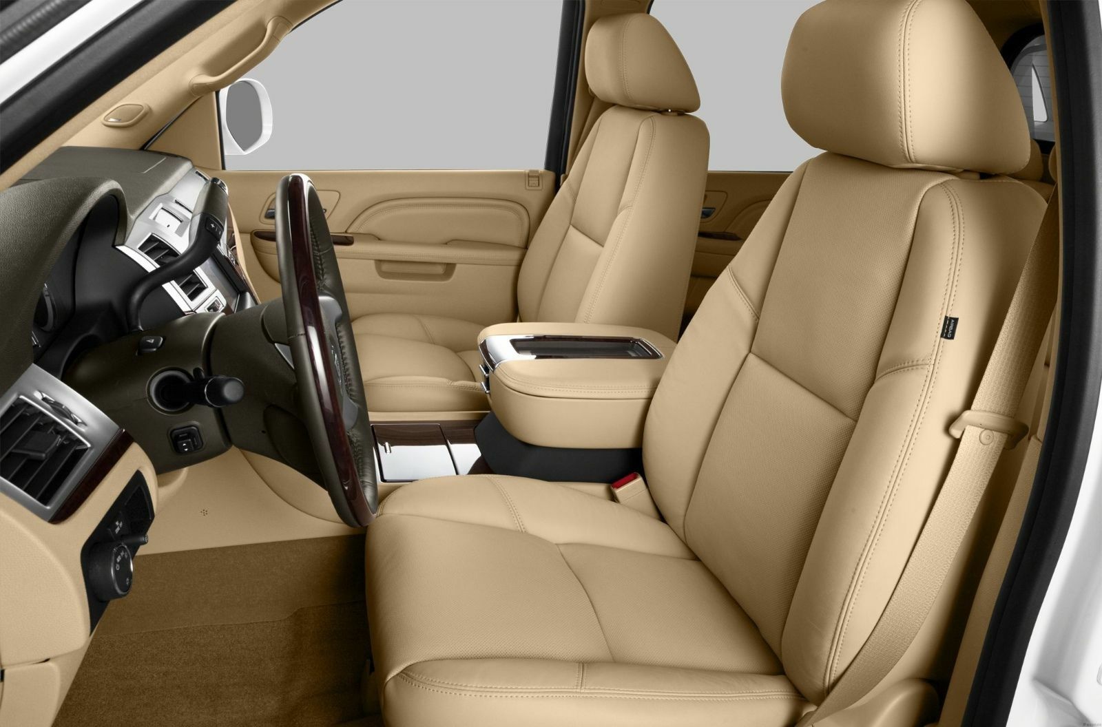 2010 - 2014 CHEVY TAHOE DRIVER & PASSENGER BOTTOM SEAT COVERS IN TAN PERFORATED